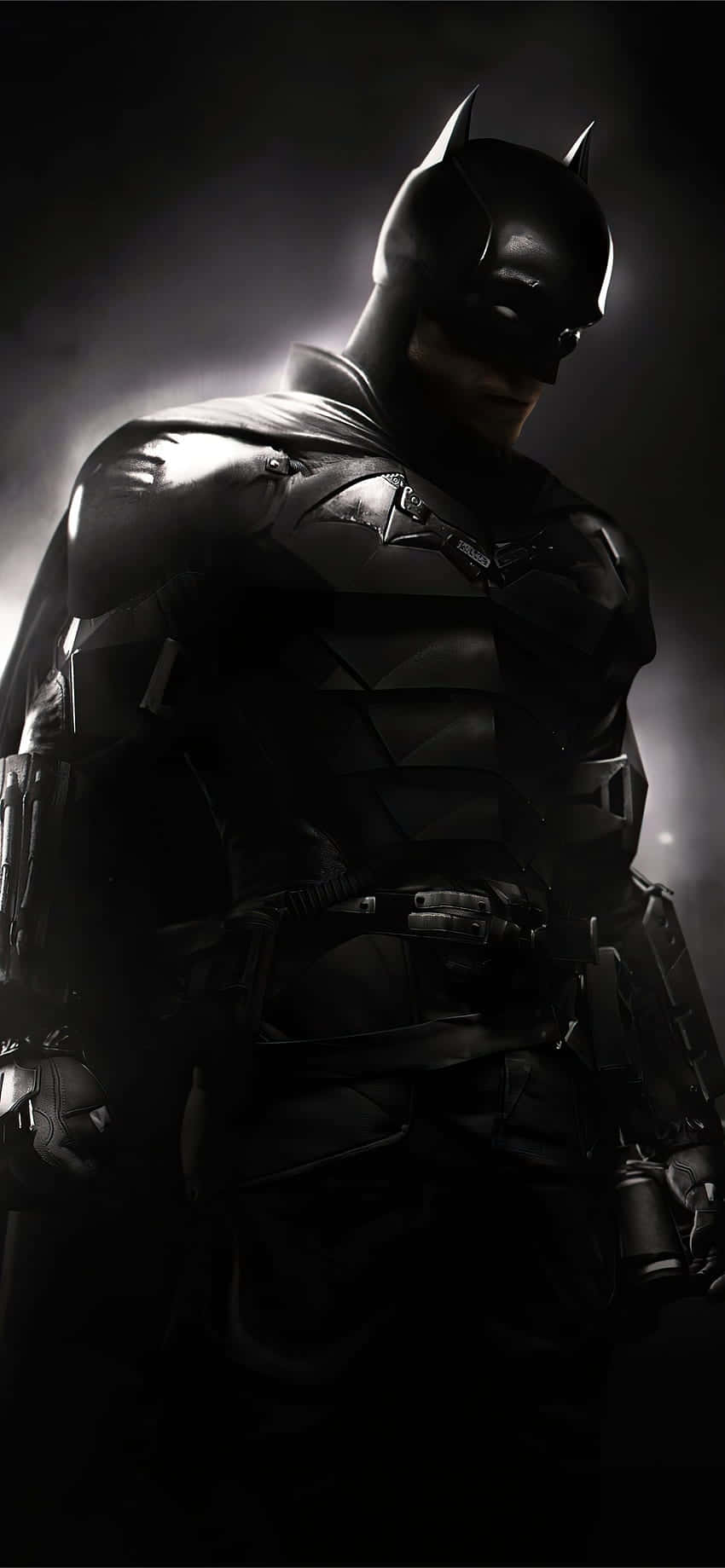 Alama ya Batman kwenye iPhone Nyeusi Picha ya Ukuta