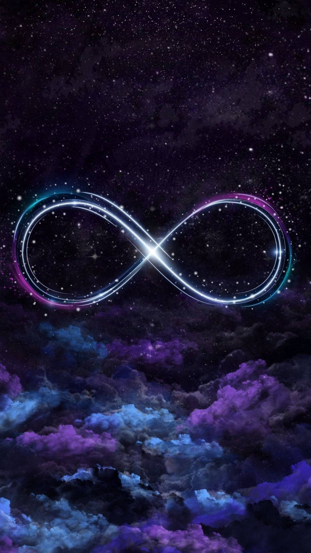 Alama ya Infinity Katika Galaxy Mrembo Picha ya Ukuta