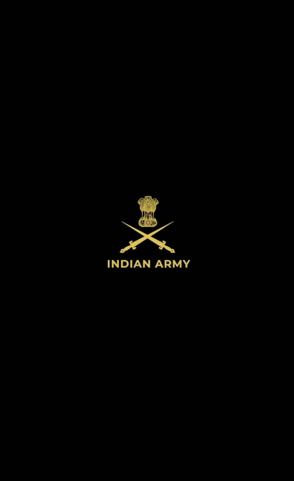 Alama ya Jeshi la India Minimalist Picha ya Ukuta