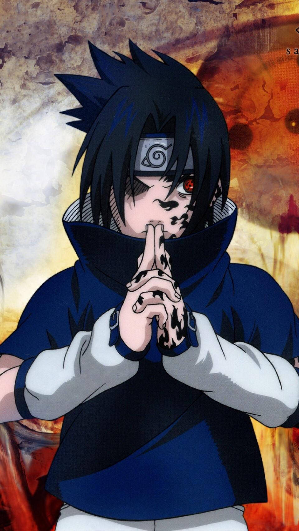 Alama ya Laana ya Sasuke Uchiha Picha ya Ukuta