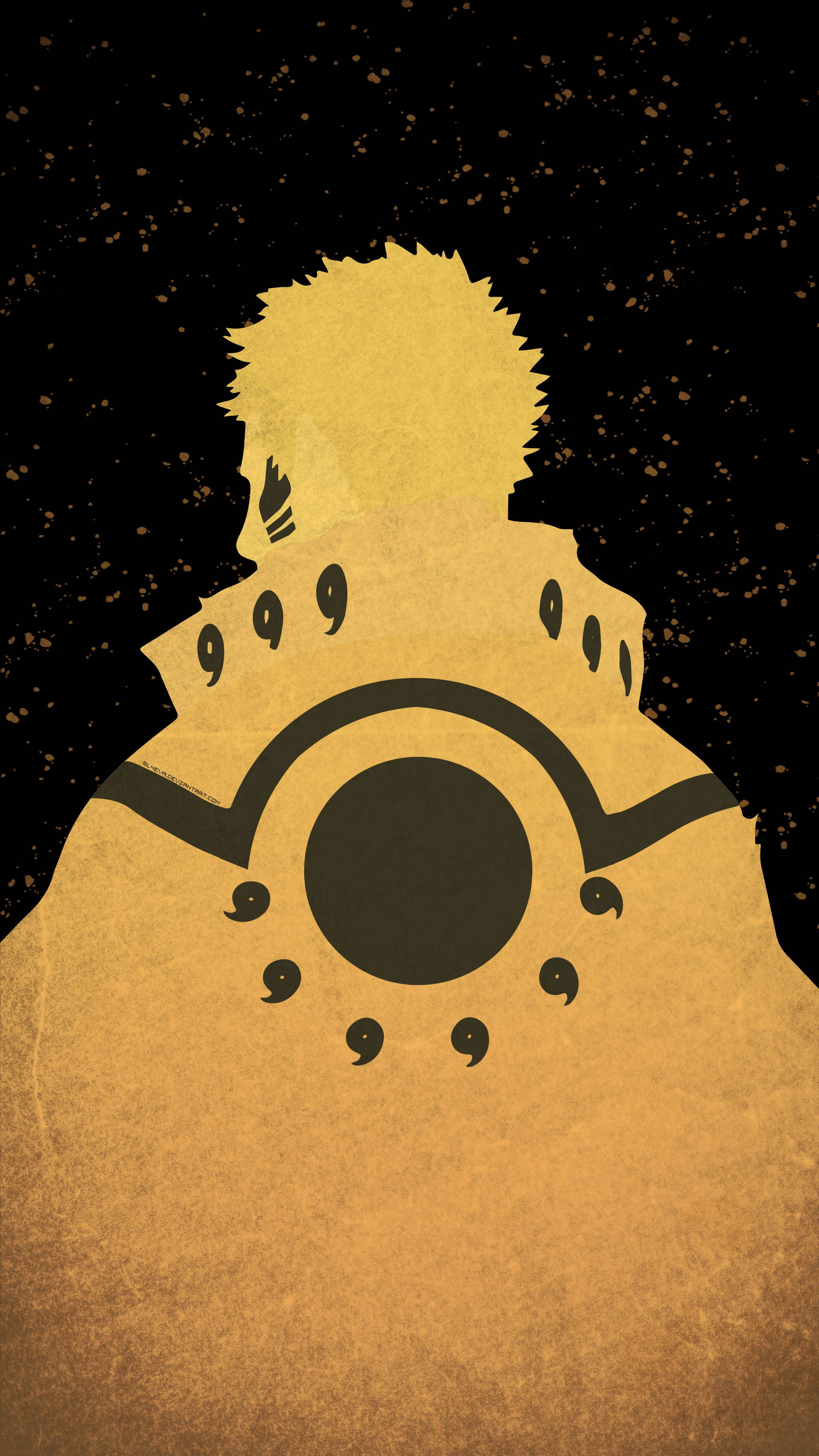 Alama ya Naruto kwa Dhahabu Picha ya Ukuta