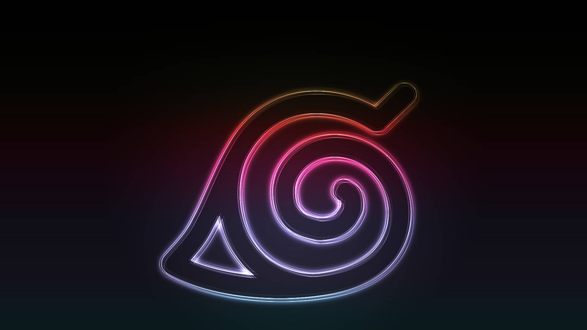 Alama ya Naruto kwa Rangi za Neon Picha ya Ukuta