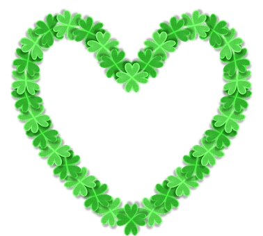 Alama ya Upendo ya Shamrock Moyo Picha ya Ukuta