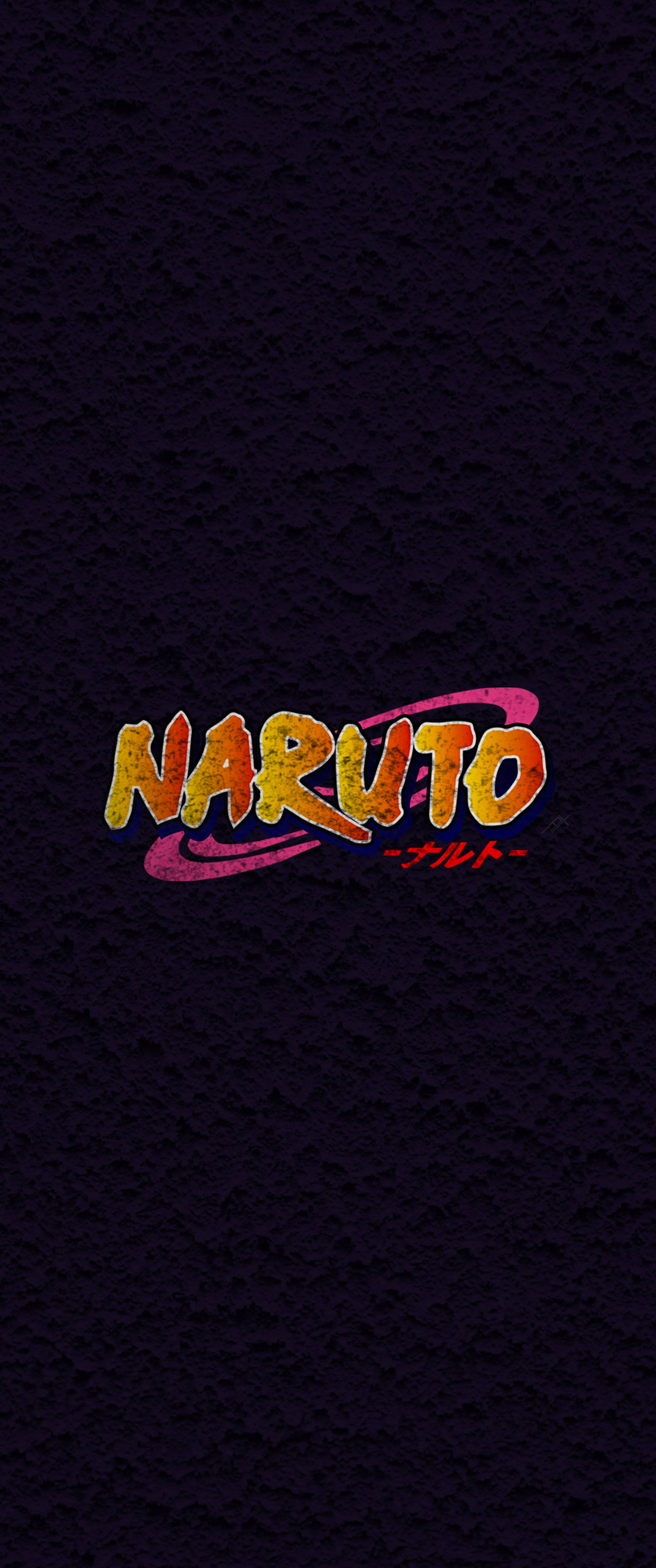 Alama za Anime Naruto Juu ya Weusi Picha ya Ukuta