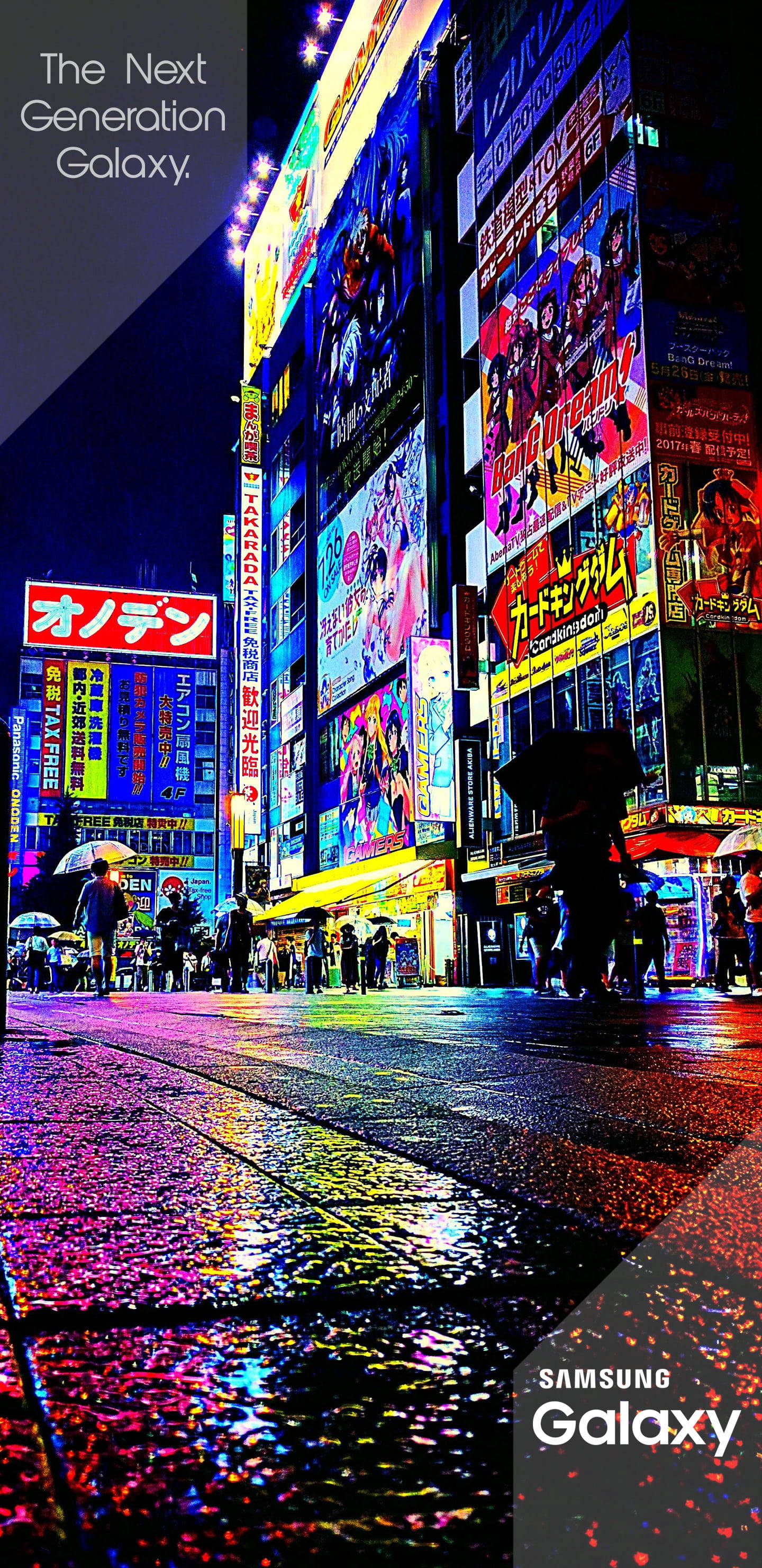 Alama za Mitaa za Tokyo za Samsung Galaxy Picha ya Ukuta