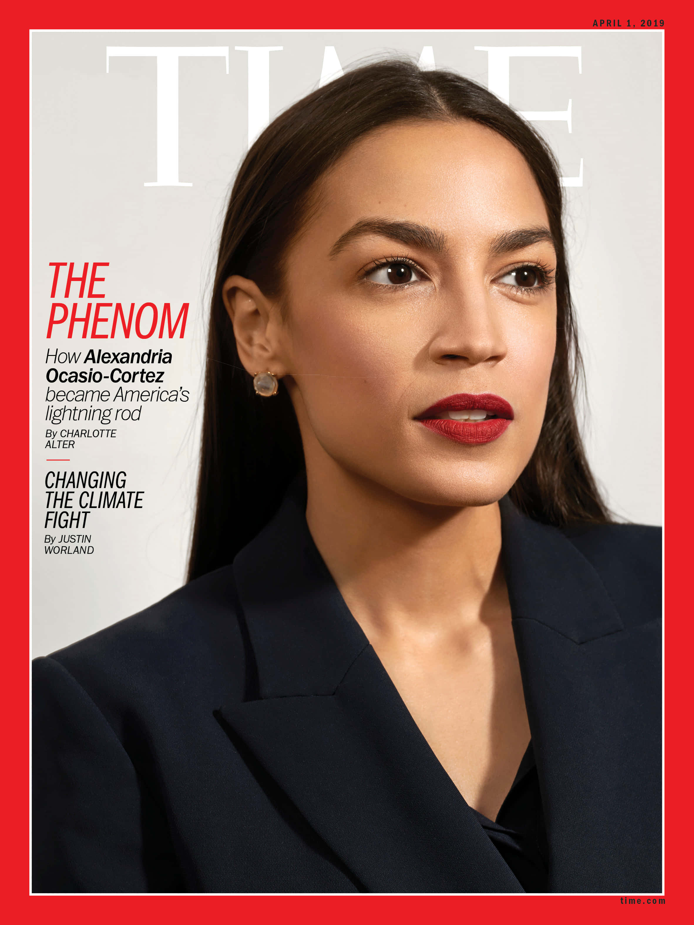 Alexandria Ocasio-Cortez kwenye Jarida la Time Picha ya Ukuta