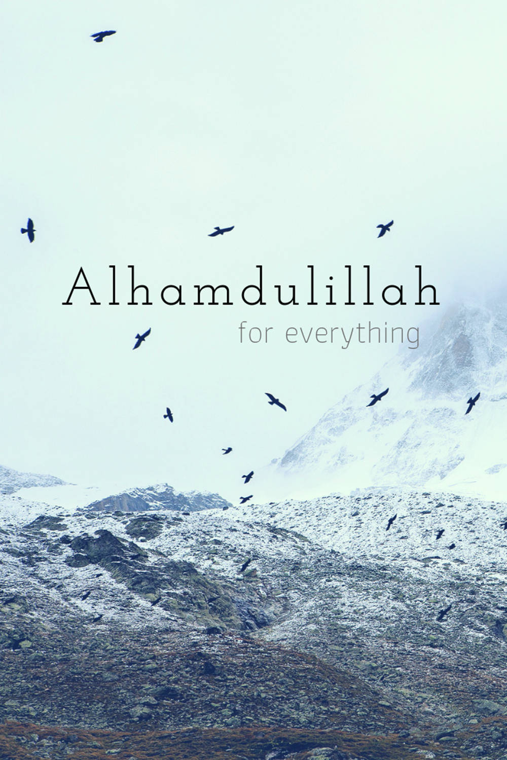 Alhamdulillah Ndege Na Milima Picha ya Ukuta