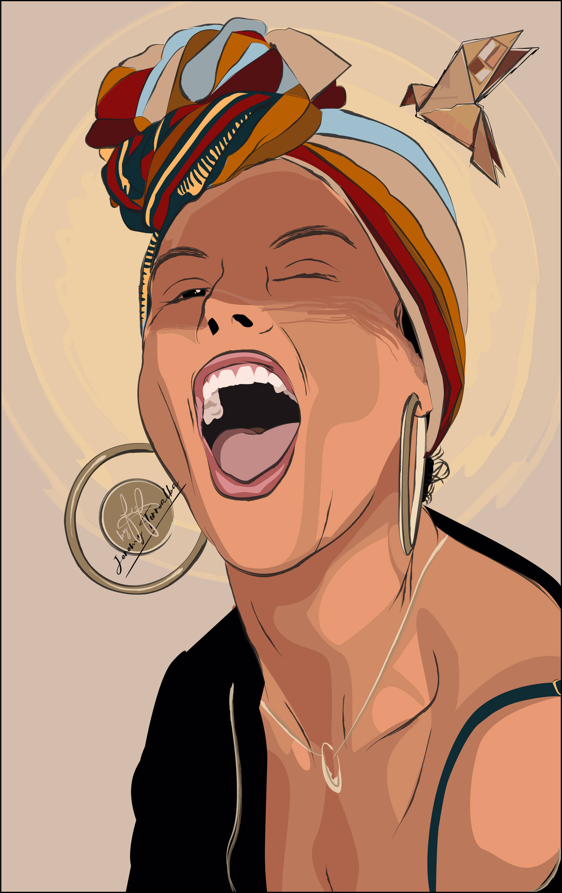 Alicia Keys Taswira ya Dijitali Picha ya Ukuta