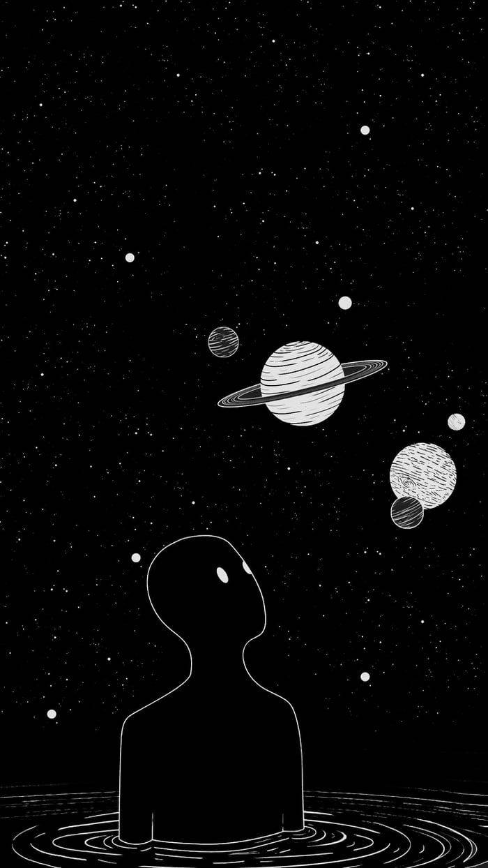 Alien wa Mandhari ya Anga Picha ya Ukuta