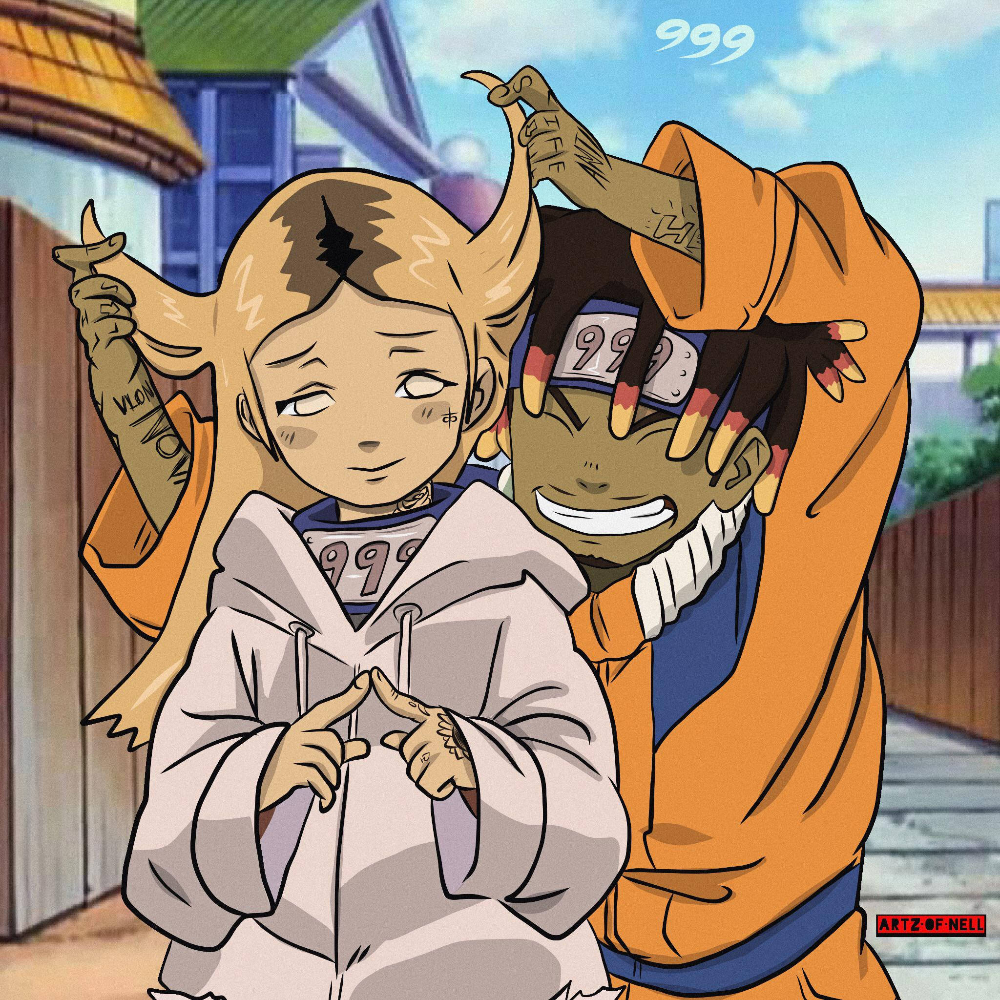 Ally na Juice Wrld Anime Naruto Picha ya Ukuta