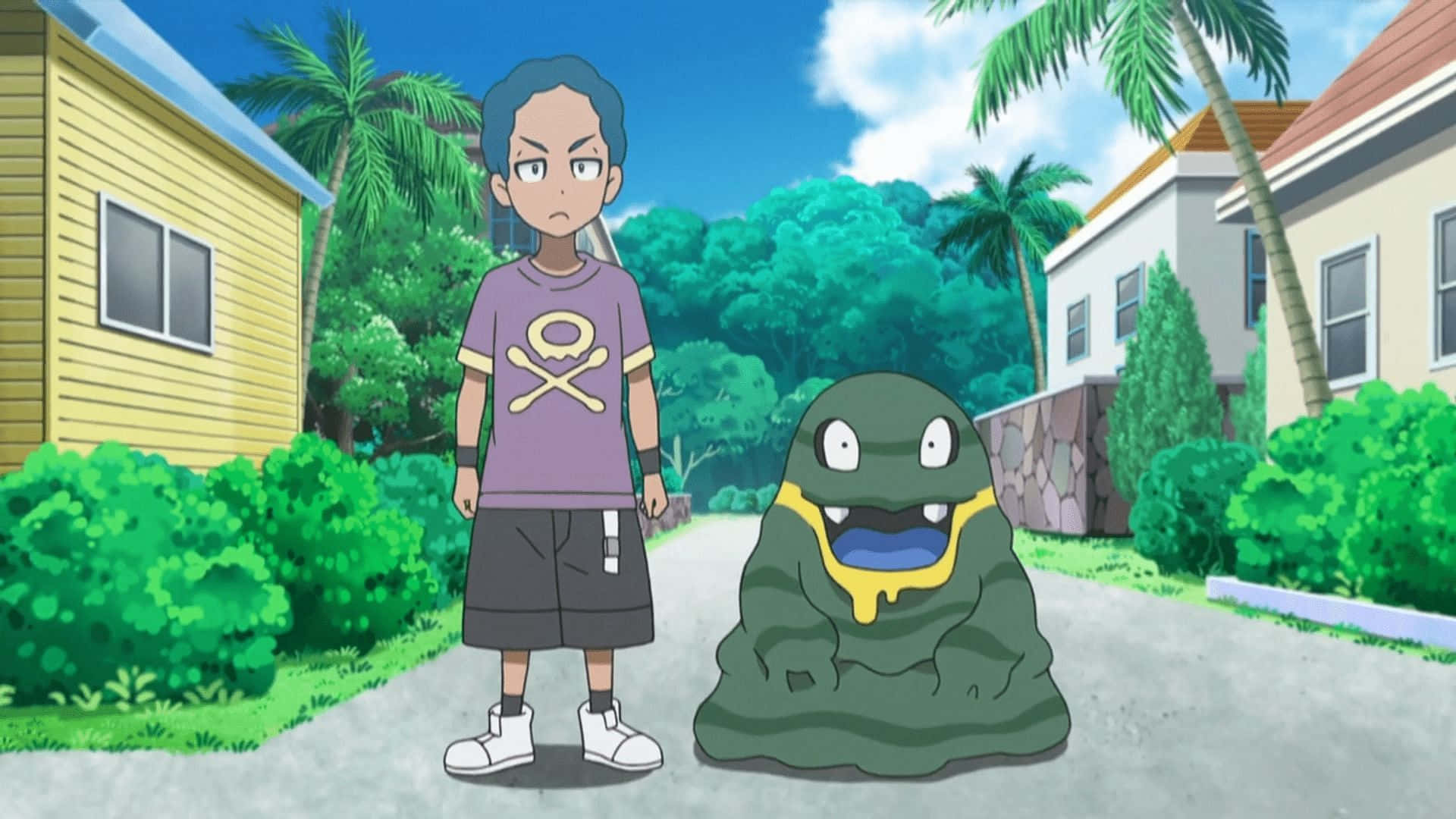 Alolan Grimer katika Anime ya Pokemon Picha ya Ukuta