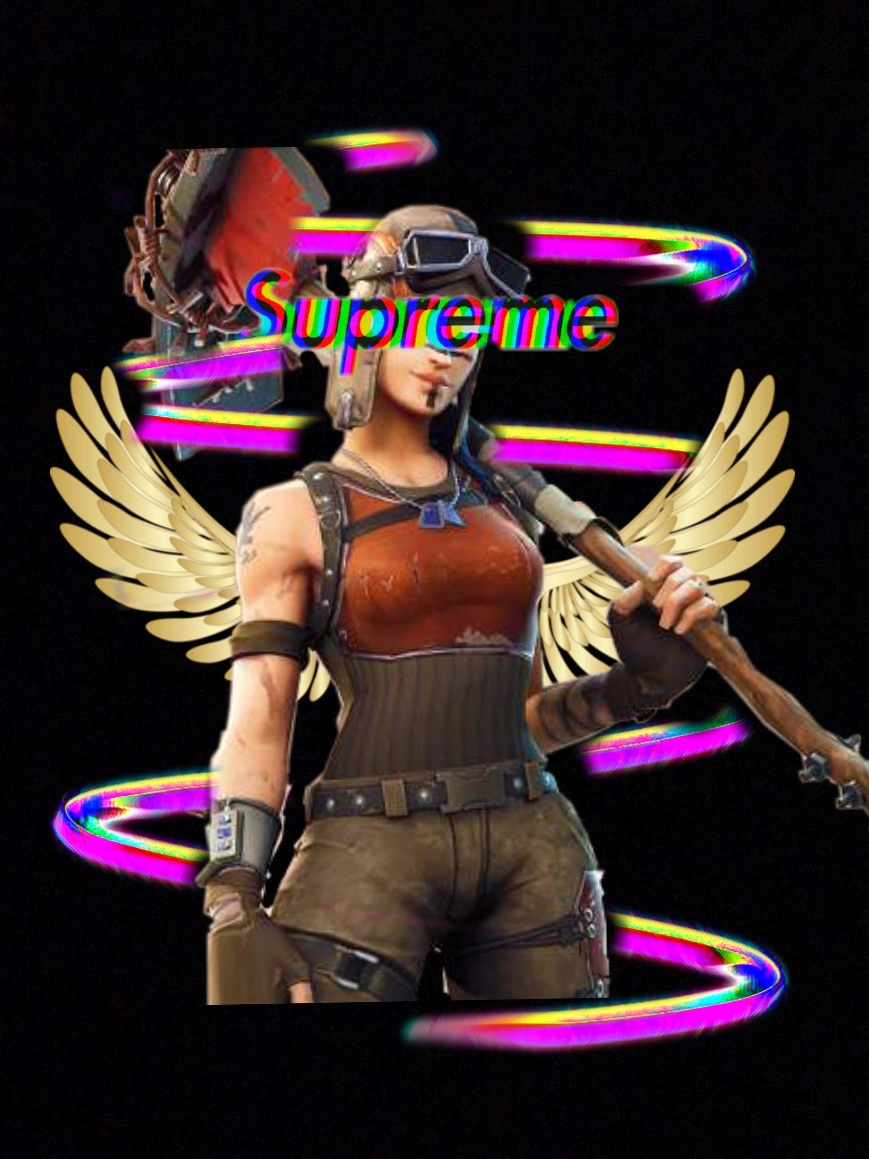 Amua roho yako ya shujaa na Supreme Fortnite Picha ya Ukuta