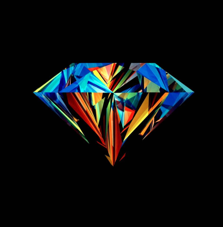 An Eye-Catching and Cool 3D Diamond Picha ya Ukuta