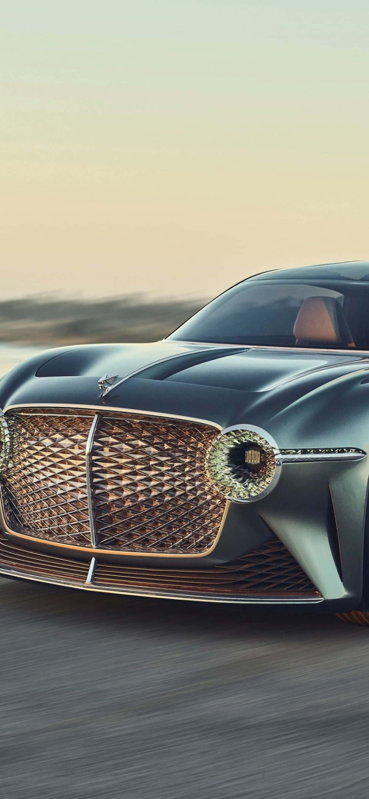 Luksuri - iPhone XS Max katika Bentley Picha ya Ukuta