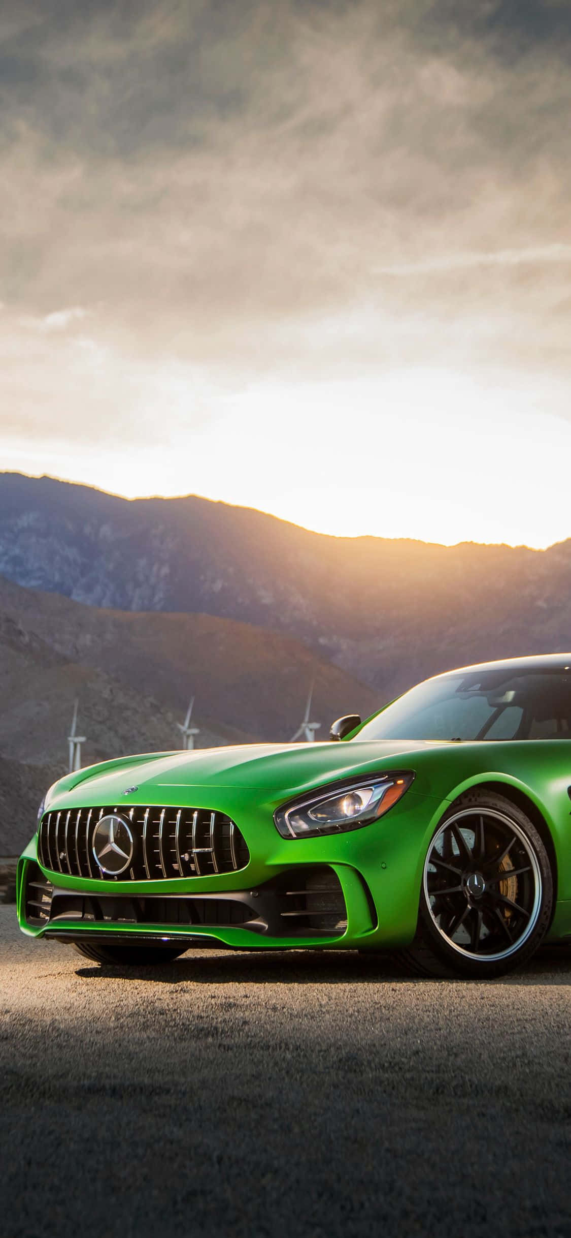 Android Amg Gt-r Mandhari ya Kijani ya Macheo Picha ya Ukuta