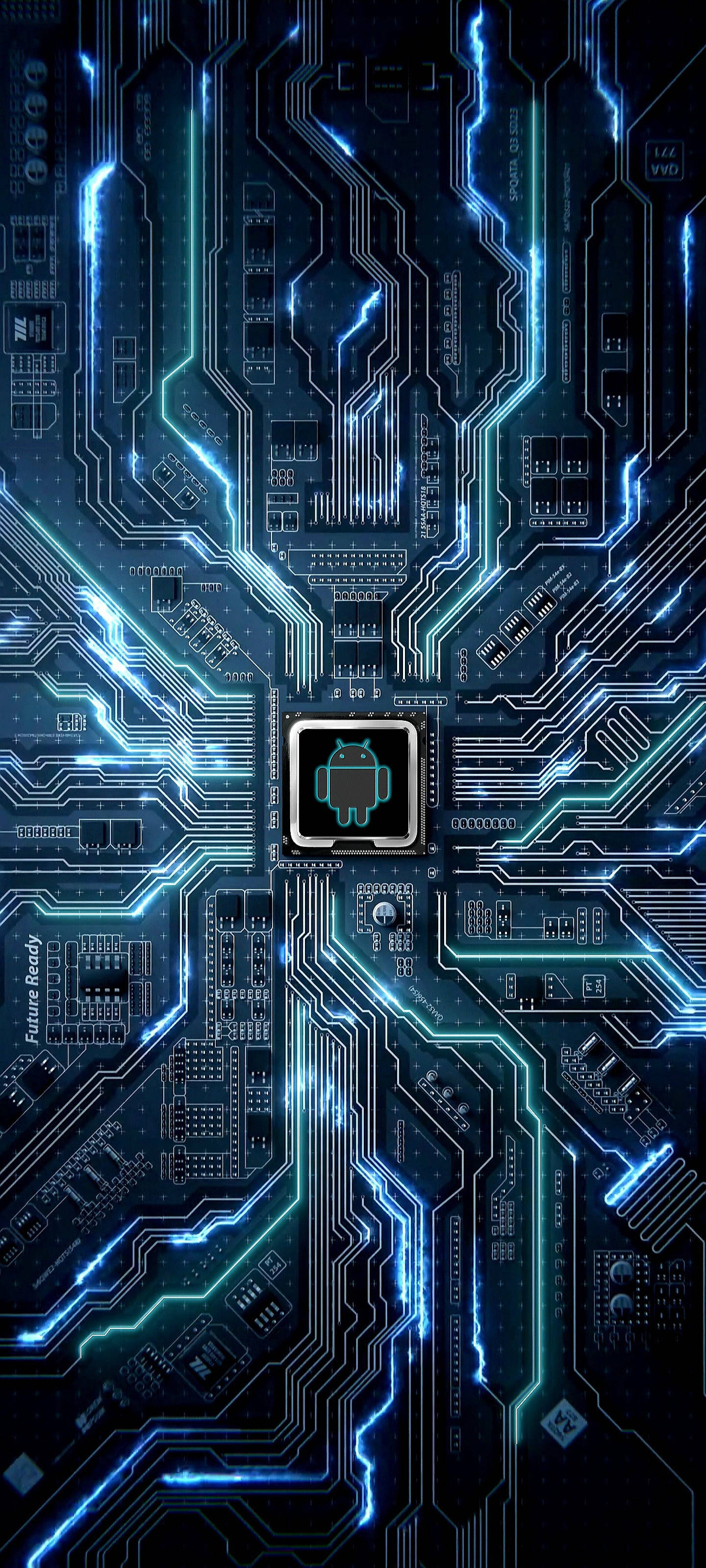 Android Circuit Art Kwa Samsung S20 FE Picha ya Ukuta
