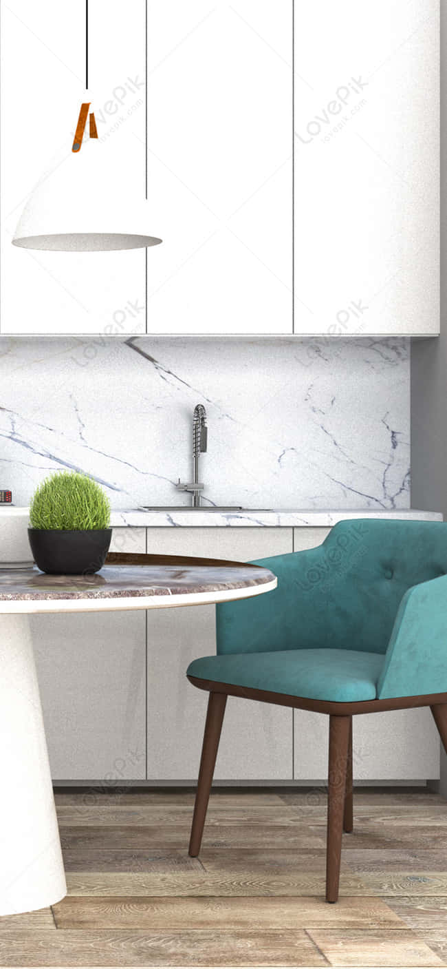Android White Theme Kitchen Background Design Picha ya Ukuta