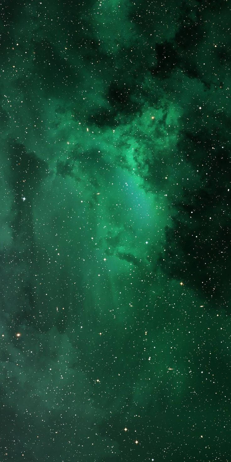 Anga na Nyota Kijani iPhone Picha ya Ukuta