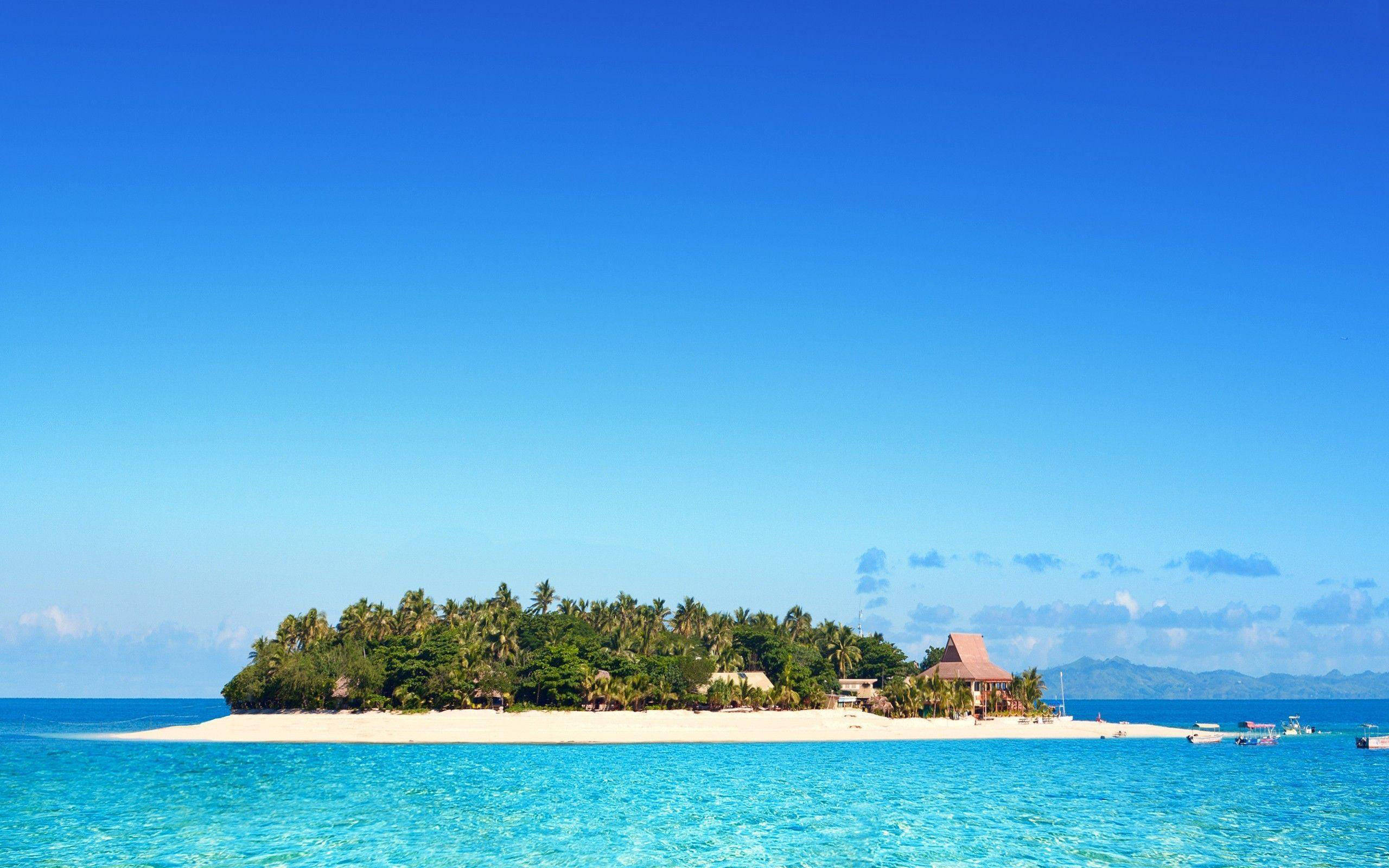 Anga Safi Juu ya Kisiwa cha Fiji Picha ya Ukuta