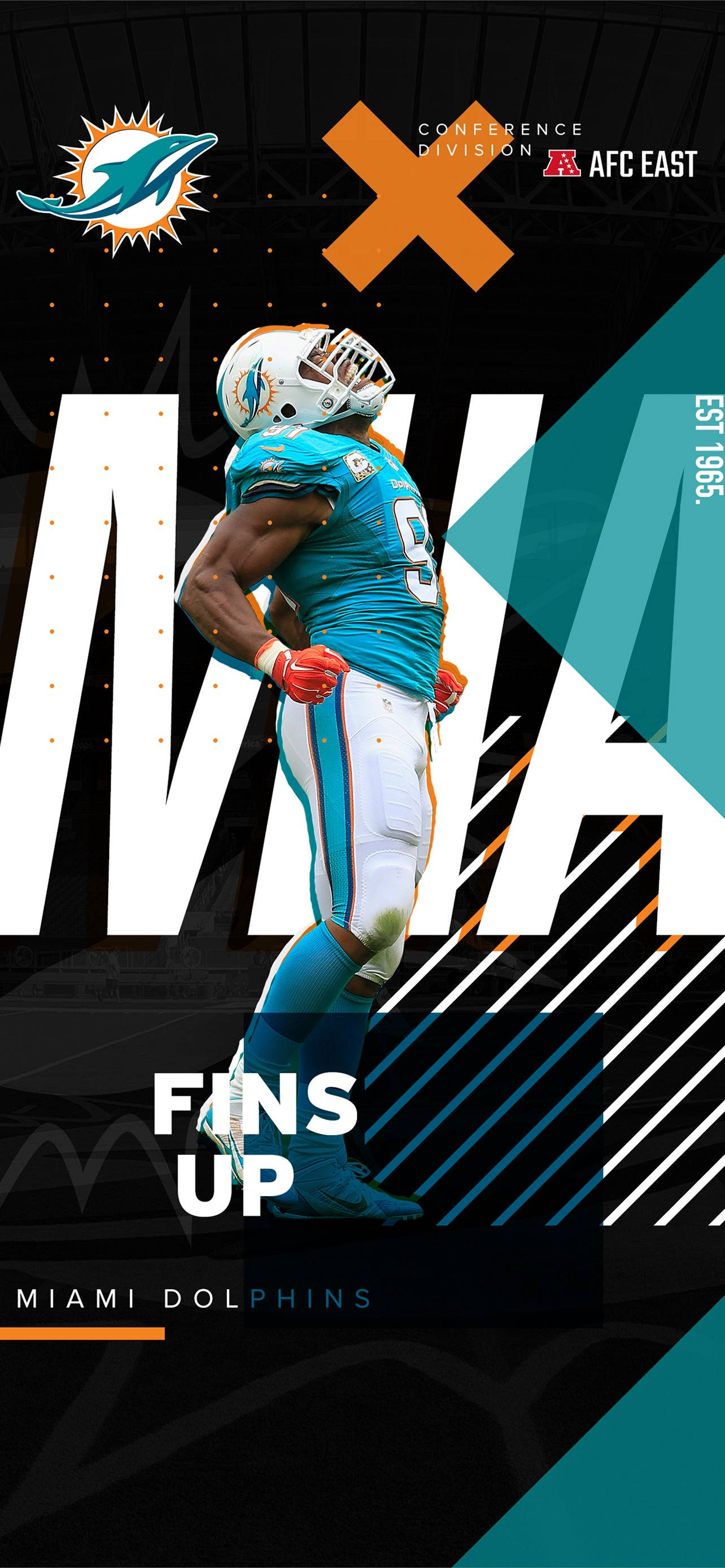 Angalia hii nyuma ya iPhone ya Miami Dolphins! Picha ya Ukuta