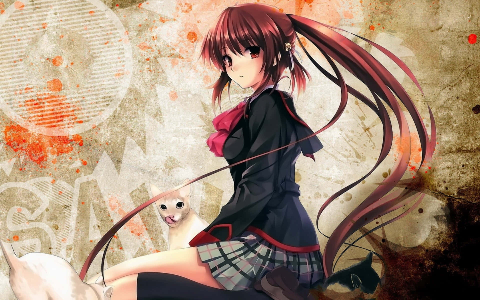Anime Bora Little Busters Rin Natsume Picha ya Ukuta