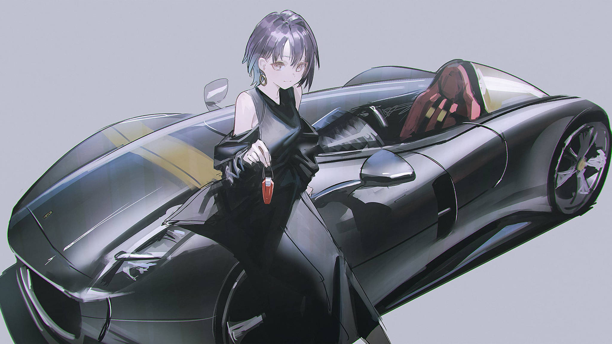 Anime Gari Ferrari Monza Picha ya Ukuta