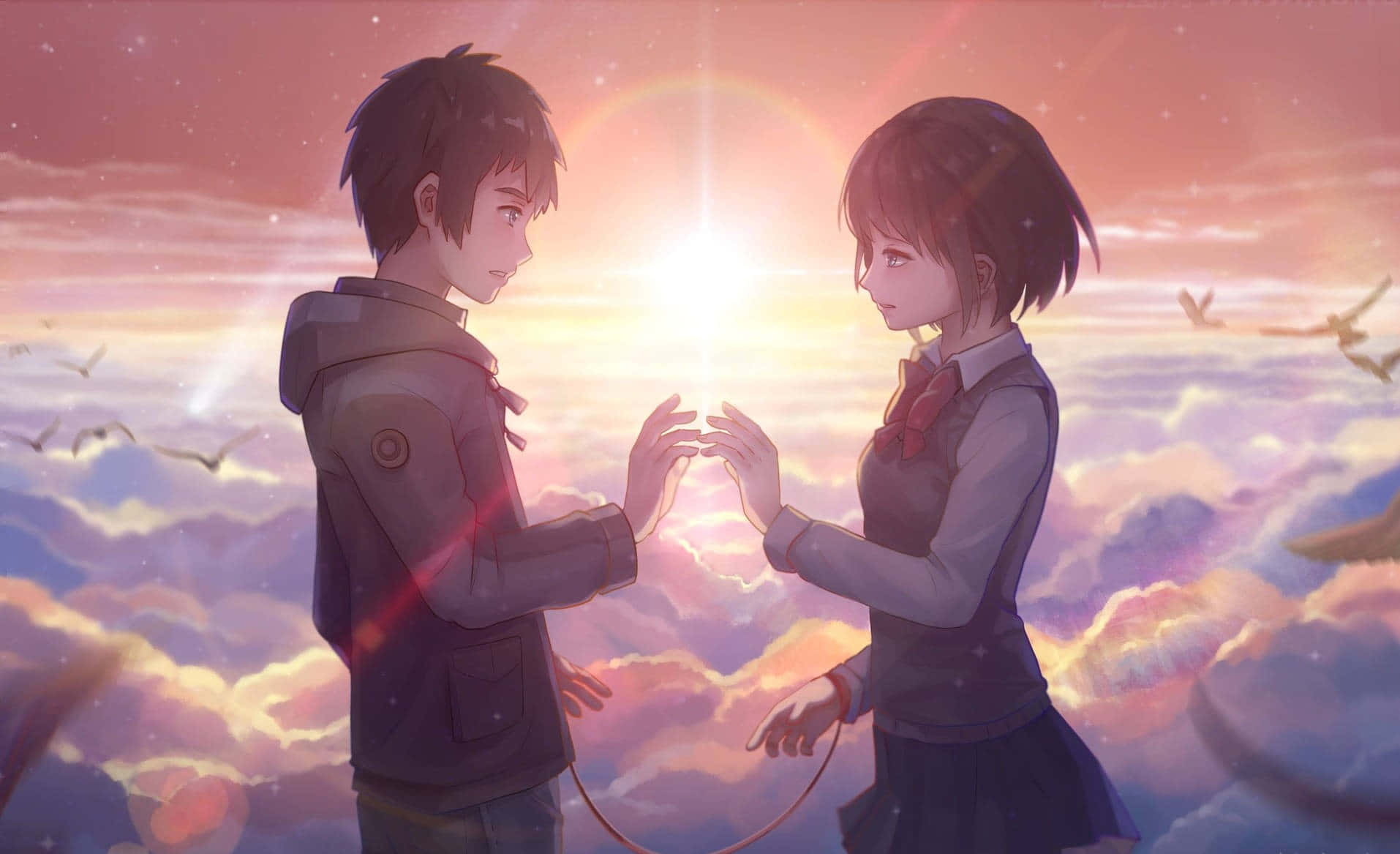 Anime Inayolingana Your Name Jioni Picha ya Ukuta