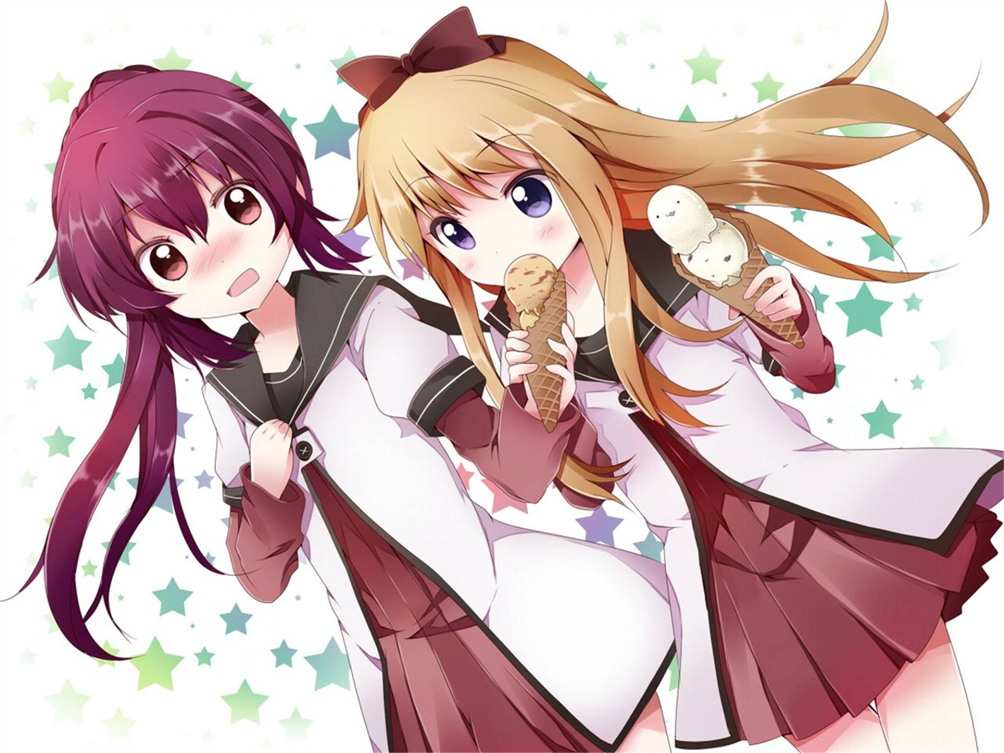 Anime Lesbian Ayano Na Kyoko Picha ya Ukuta