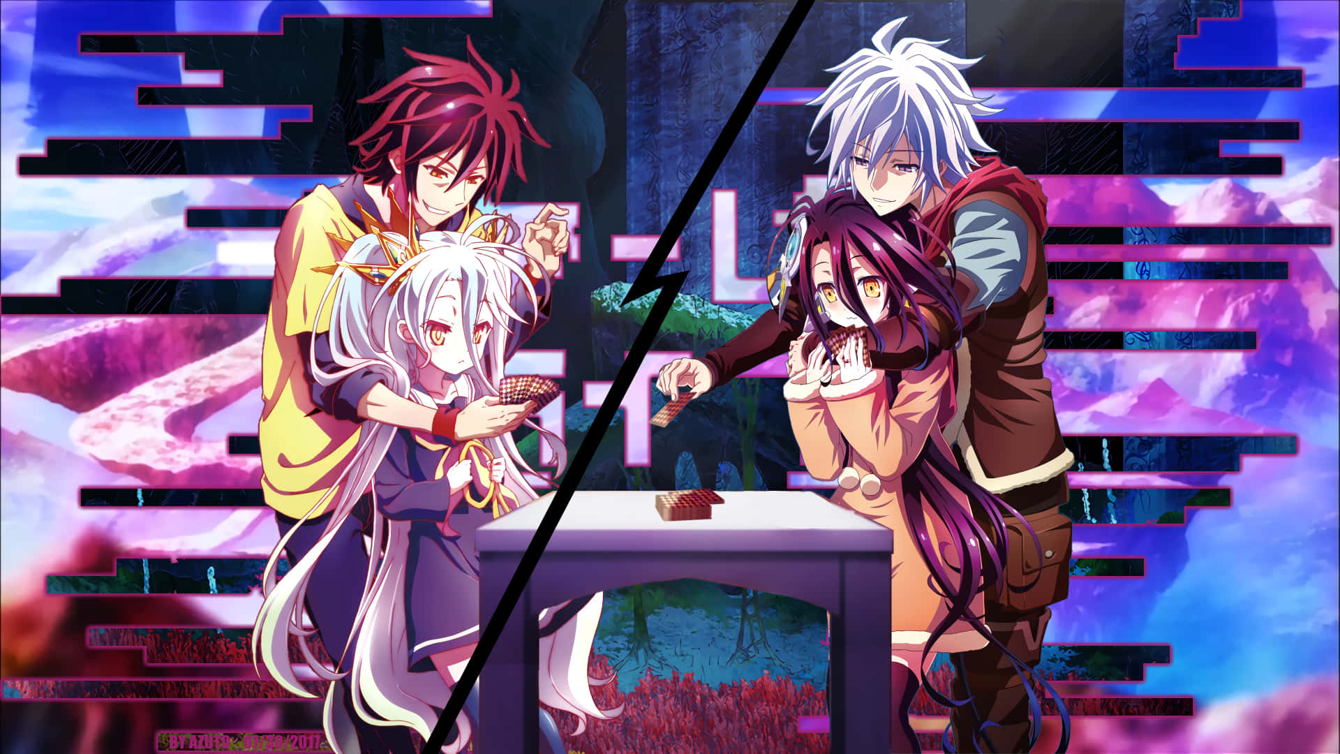 Anime No Game No Life Siblings Mbalimbali Wanaoshinda Picha ya Ukuta