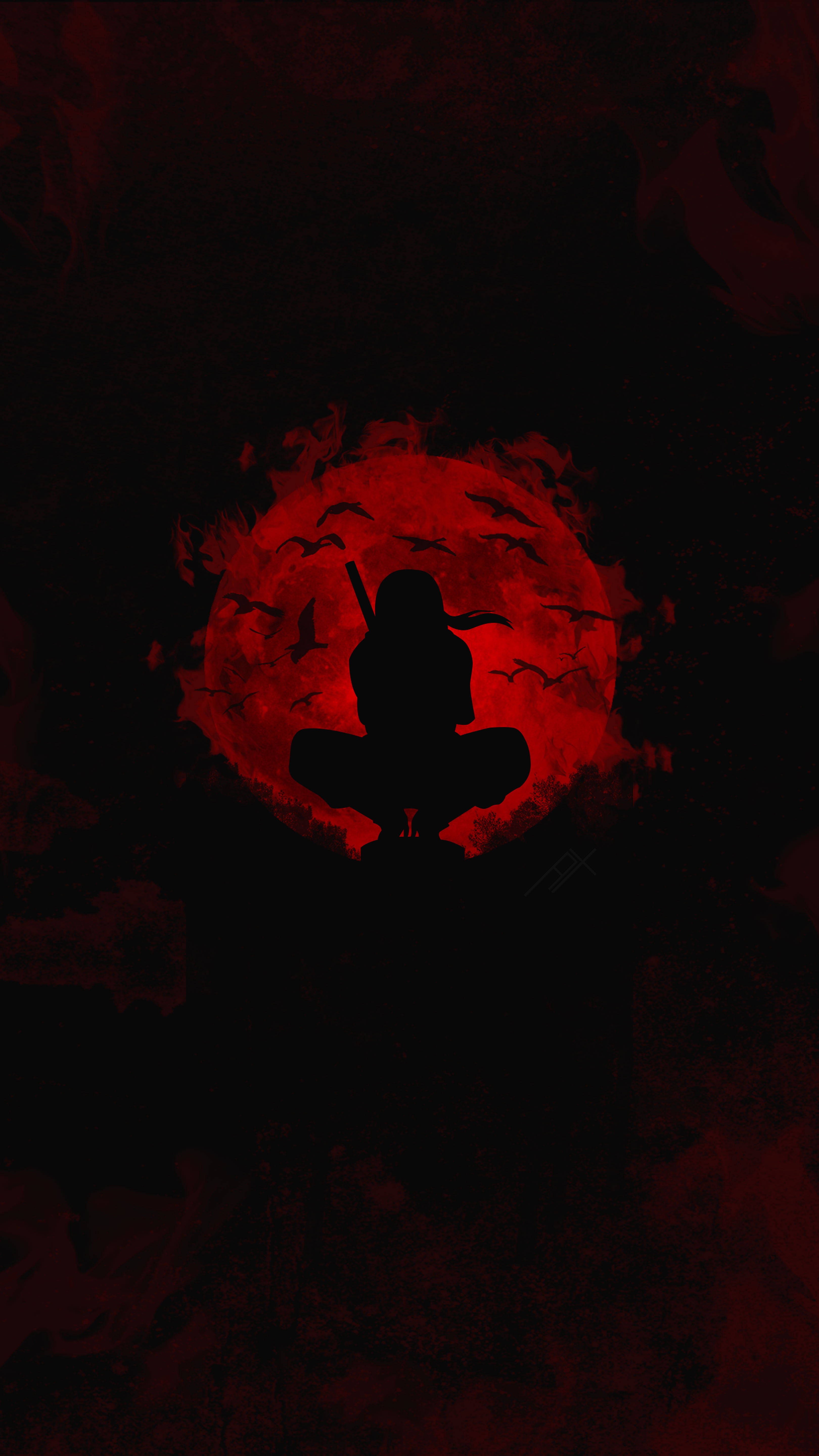 Anime Nyeusi Itachi Uchiha Picha ya Ukuta