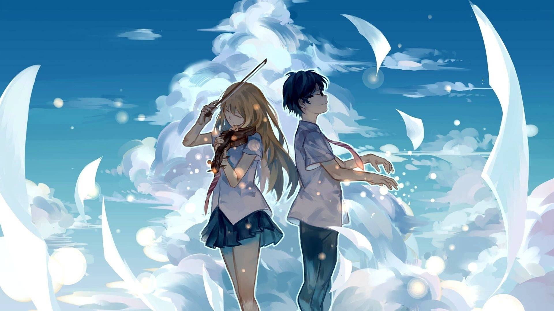 Anime Nzuri Your Lie In Aprili Picha ya Ukuta