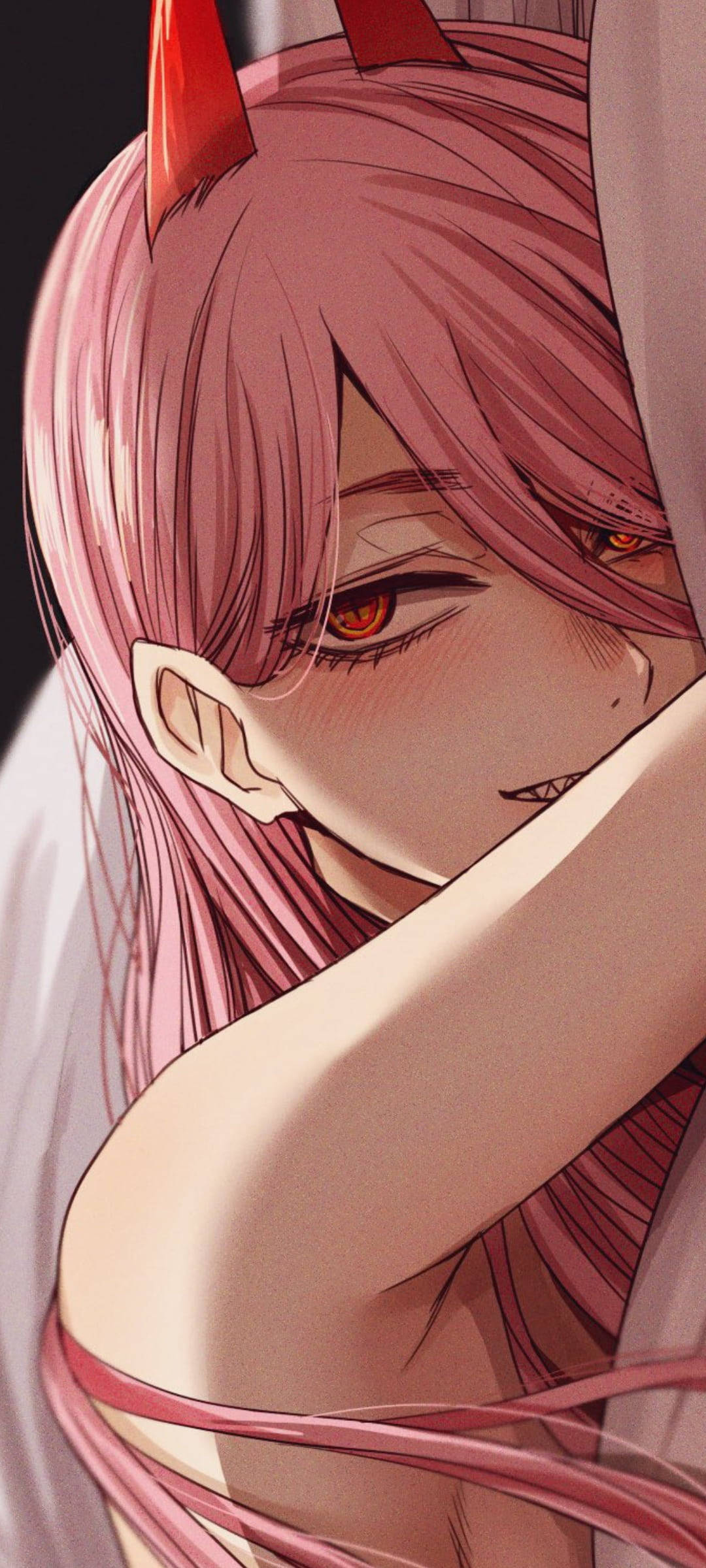 Anime Pink Baddie Mwenye Pembe Picha ya Ukuta