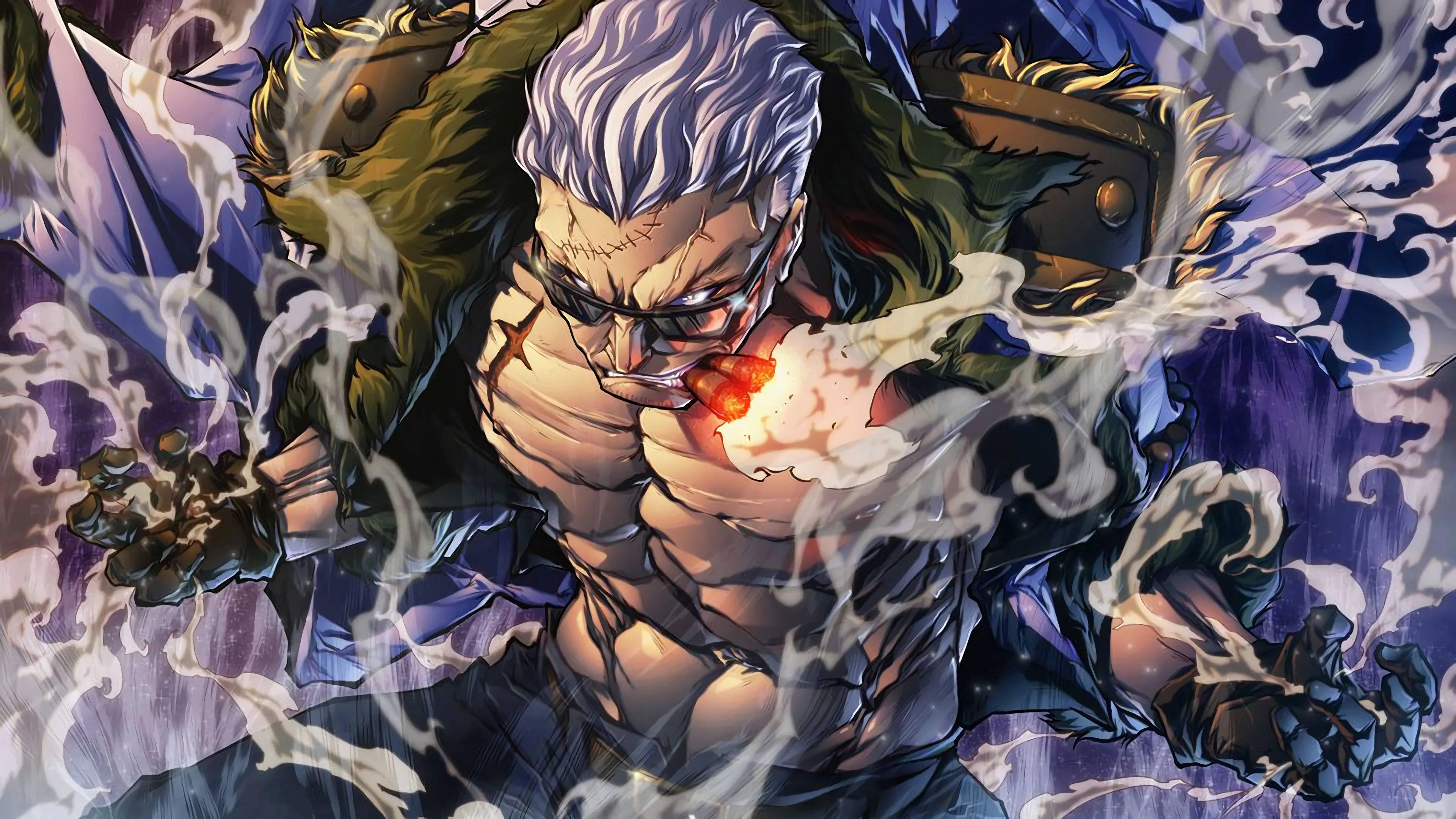 Anime Profaili Smoker Picha ya Ukuta