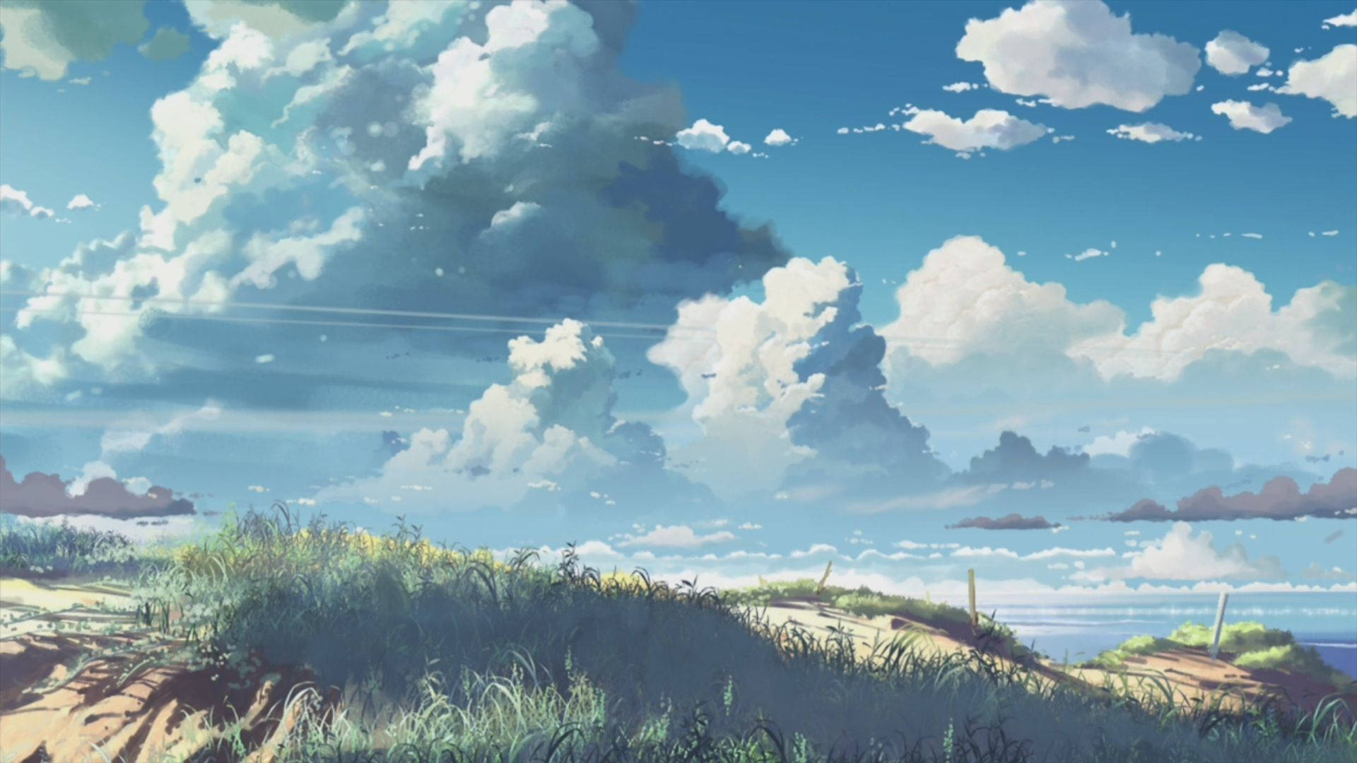 Anime Tulivu Anga Angavu Asilia Picha ya Ukuta