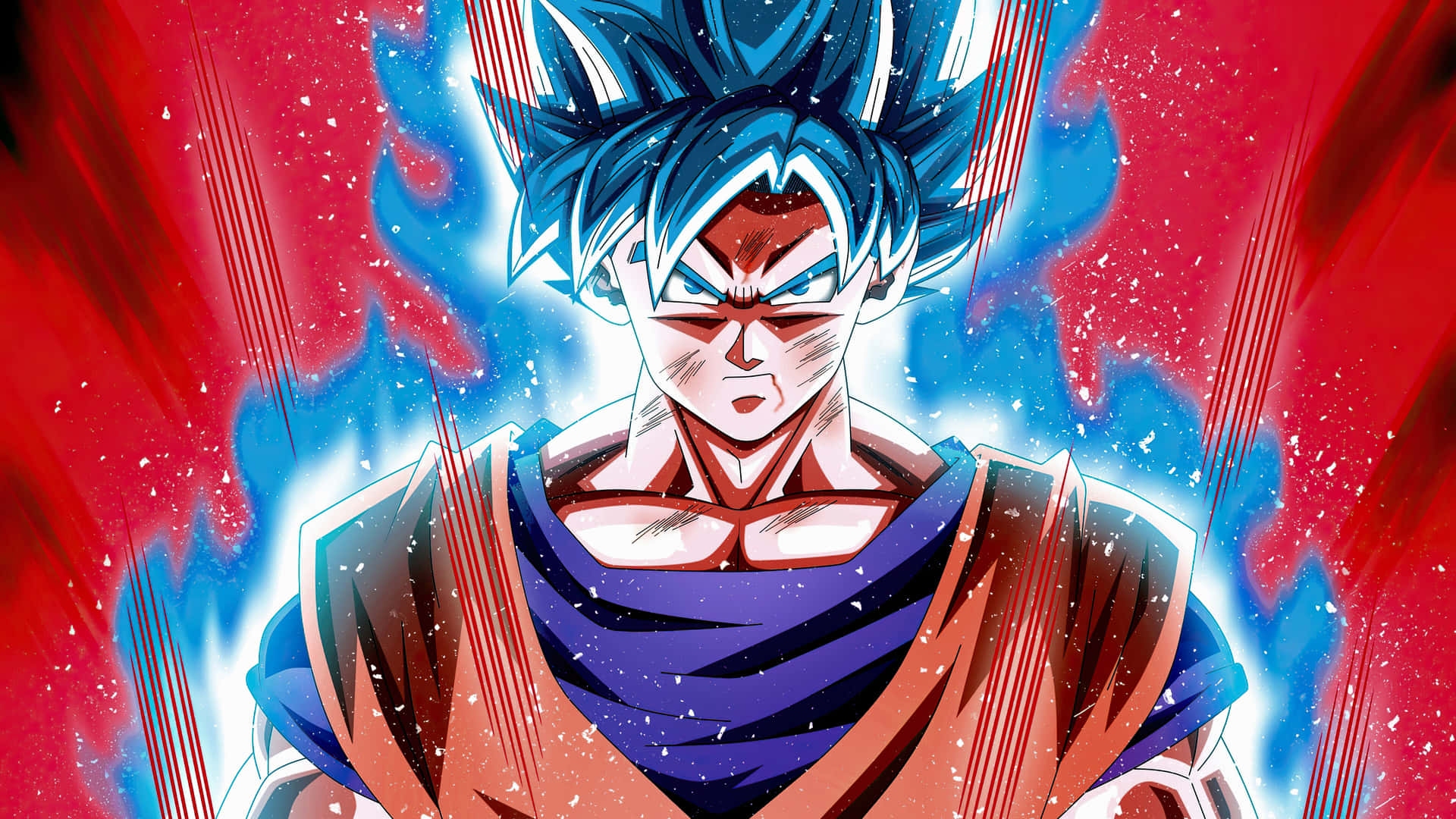 Anime ya Bluu Goku Ultra Instinct Picha ya Ukuta