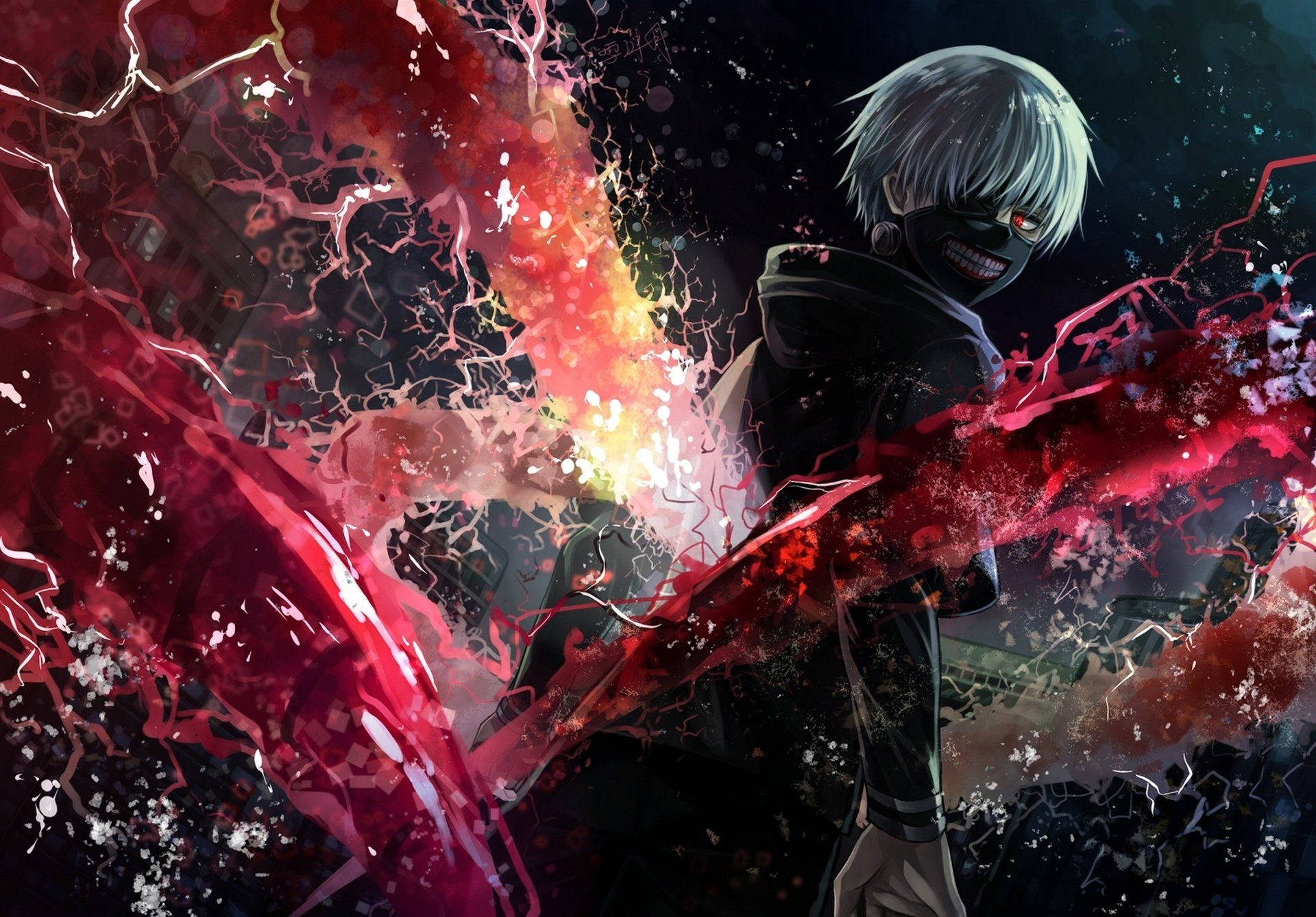 Anime Zote Tokyo Ghoul Ken Kaneki Picha ya Ukuta