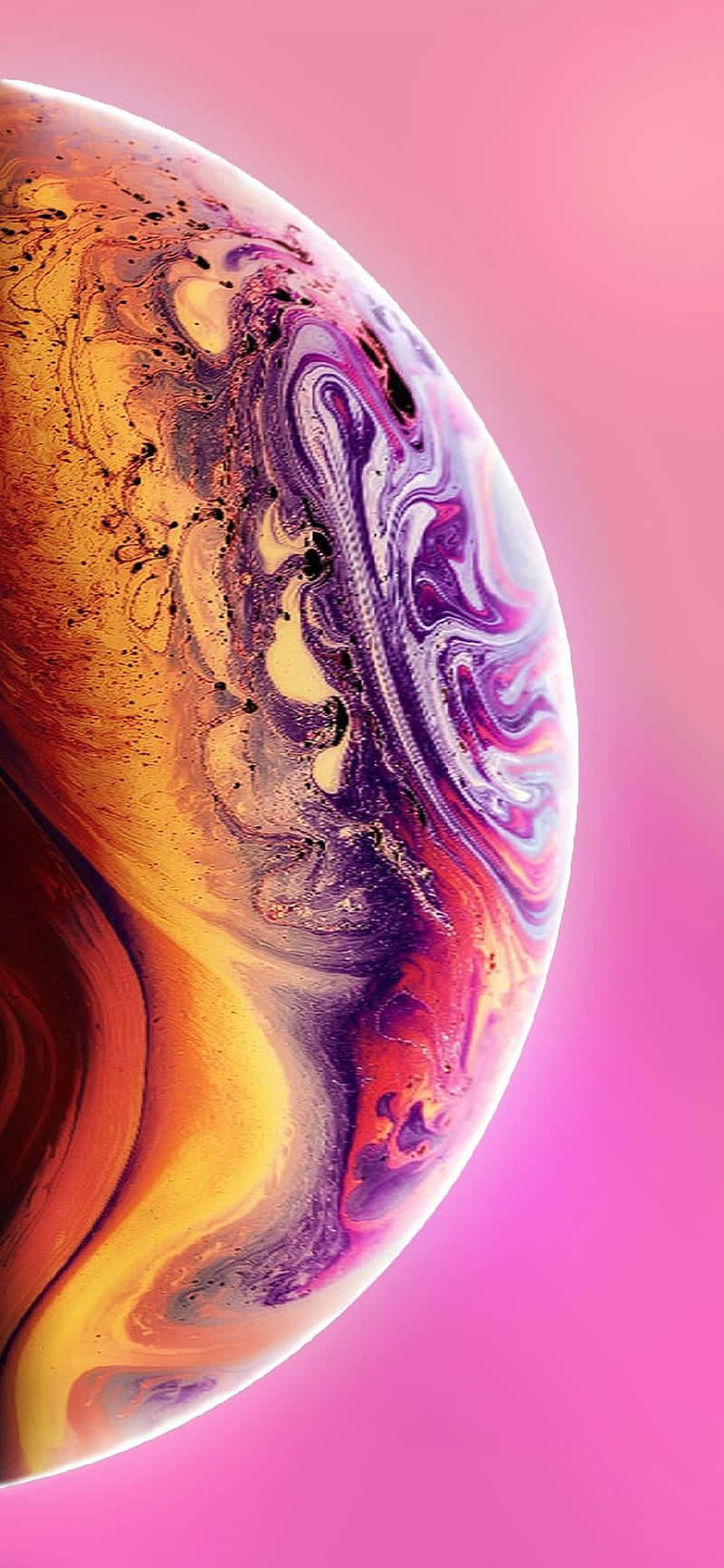 Apple iPhone X Sayari ya Zambarau Picha ya Ukuta