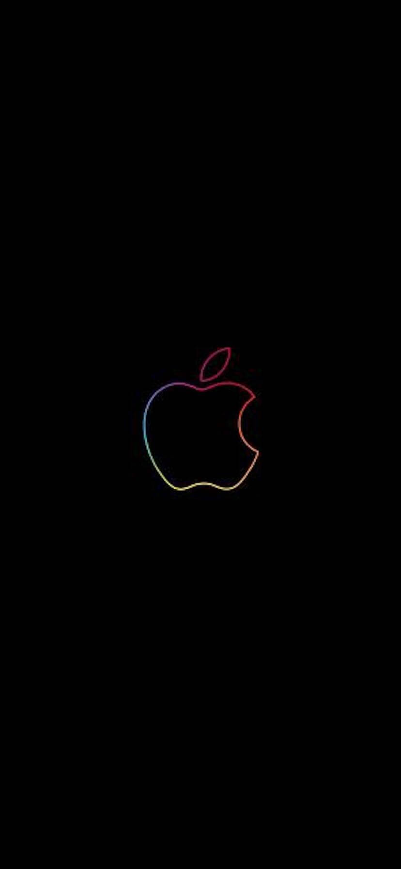 Apple iPhone XR na mwanga wa rangi ya mwisho Picha ya Ukuta