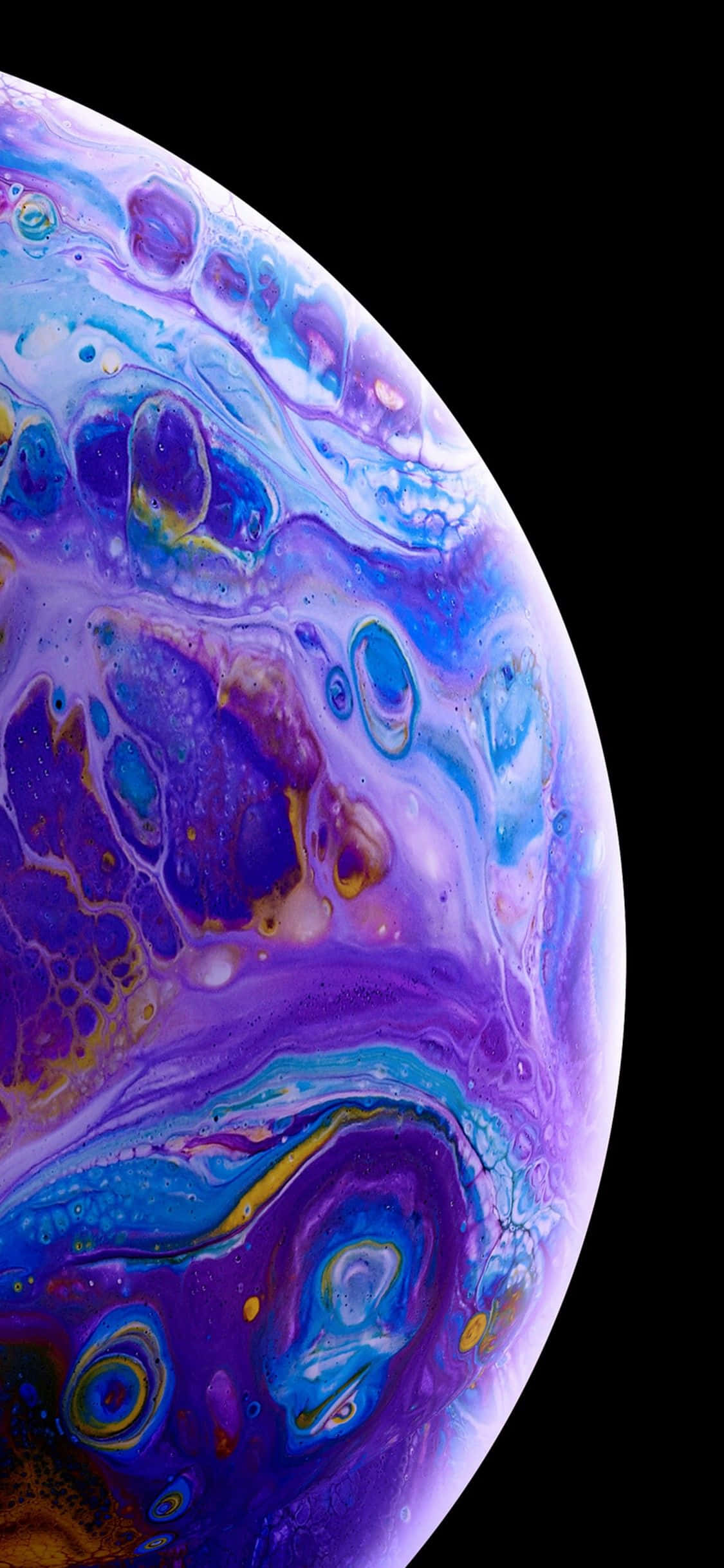 Apple iPhone XS Buluu ya Maji ya Rangi ya Kifaransa Picha ya Ukuta