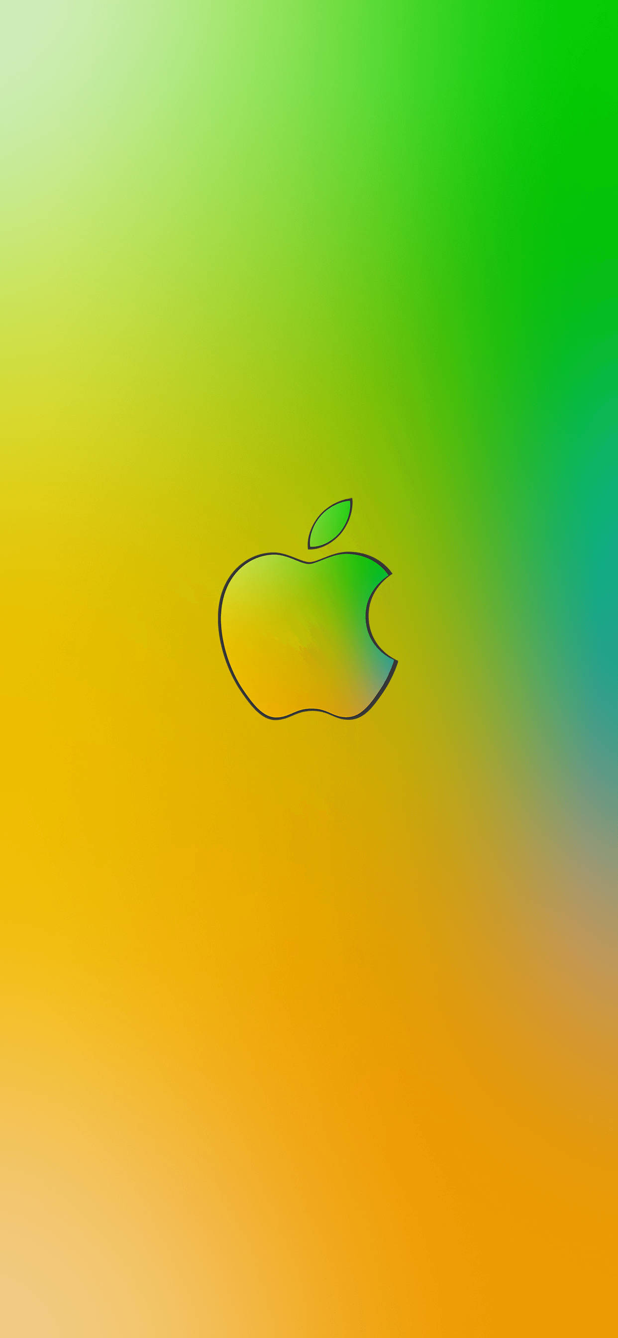 Apple Logo iPhone ya Kijani Kibichi Picha ya Ukuta