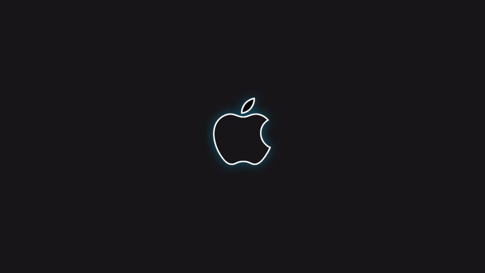 Apple Logo Rangi Nyeusi Background Picha ya Ukuta