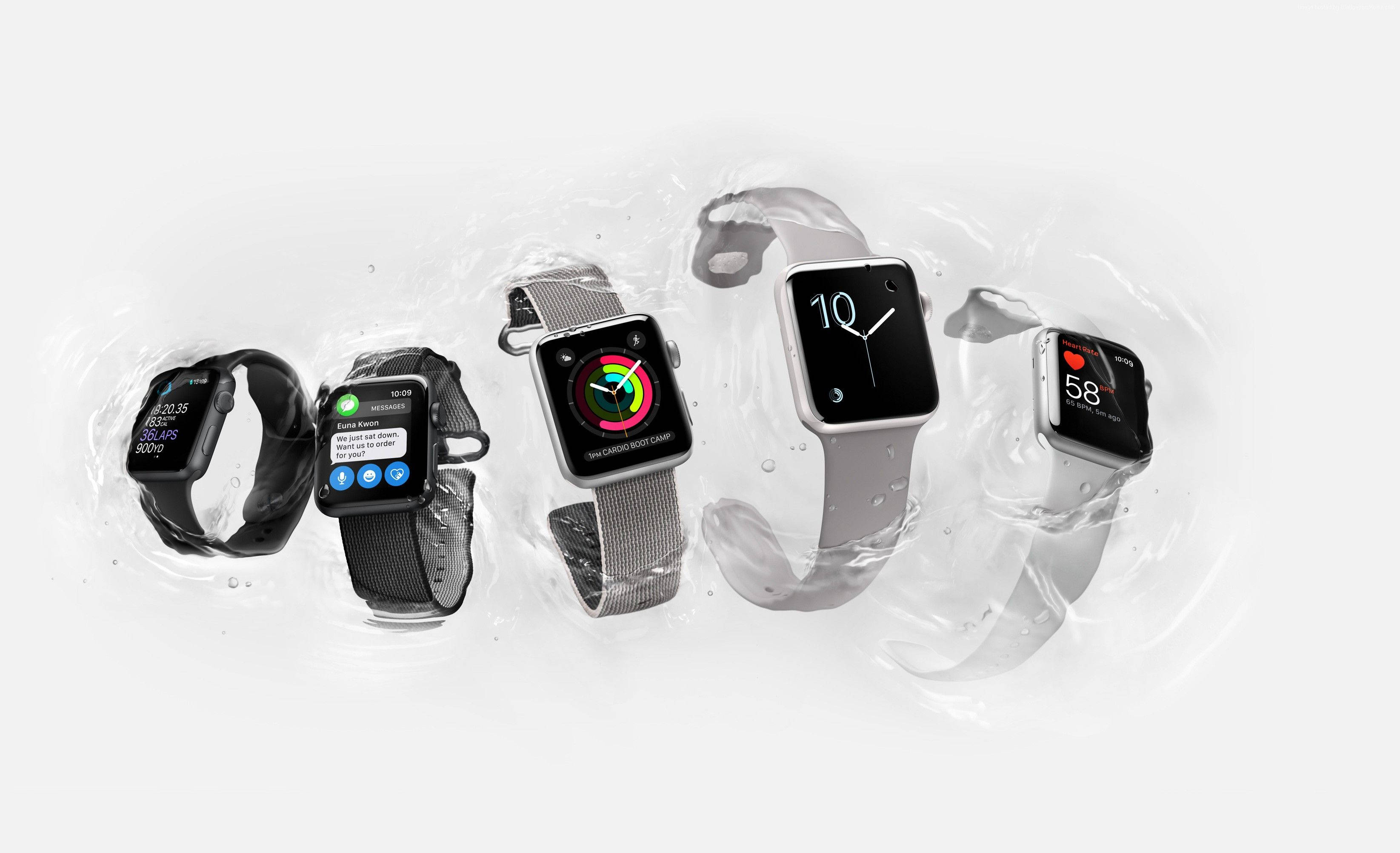 Apple Watch Rangi ya Mvi na Kijivu Picha ya Ukuta