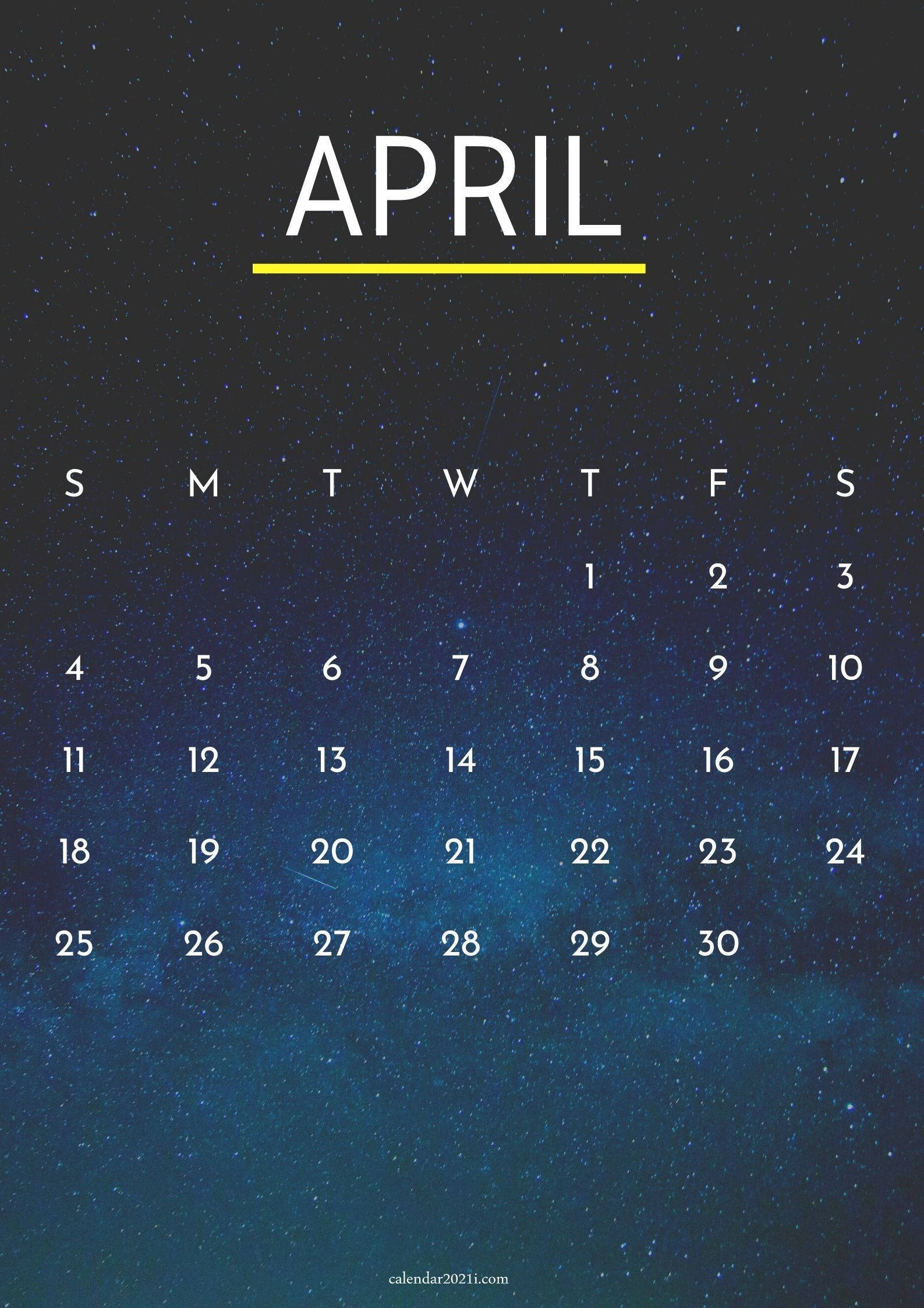 April brings beautiful starry nights Picha ya Ukuta