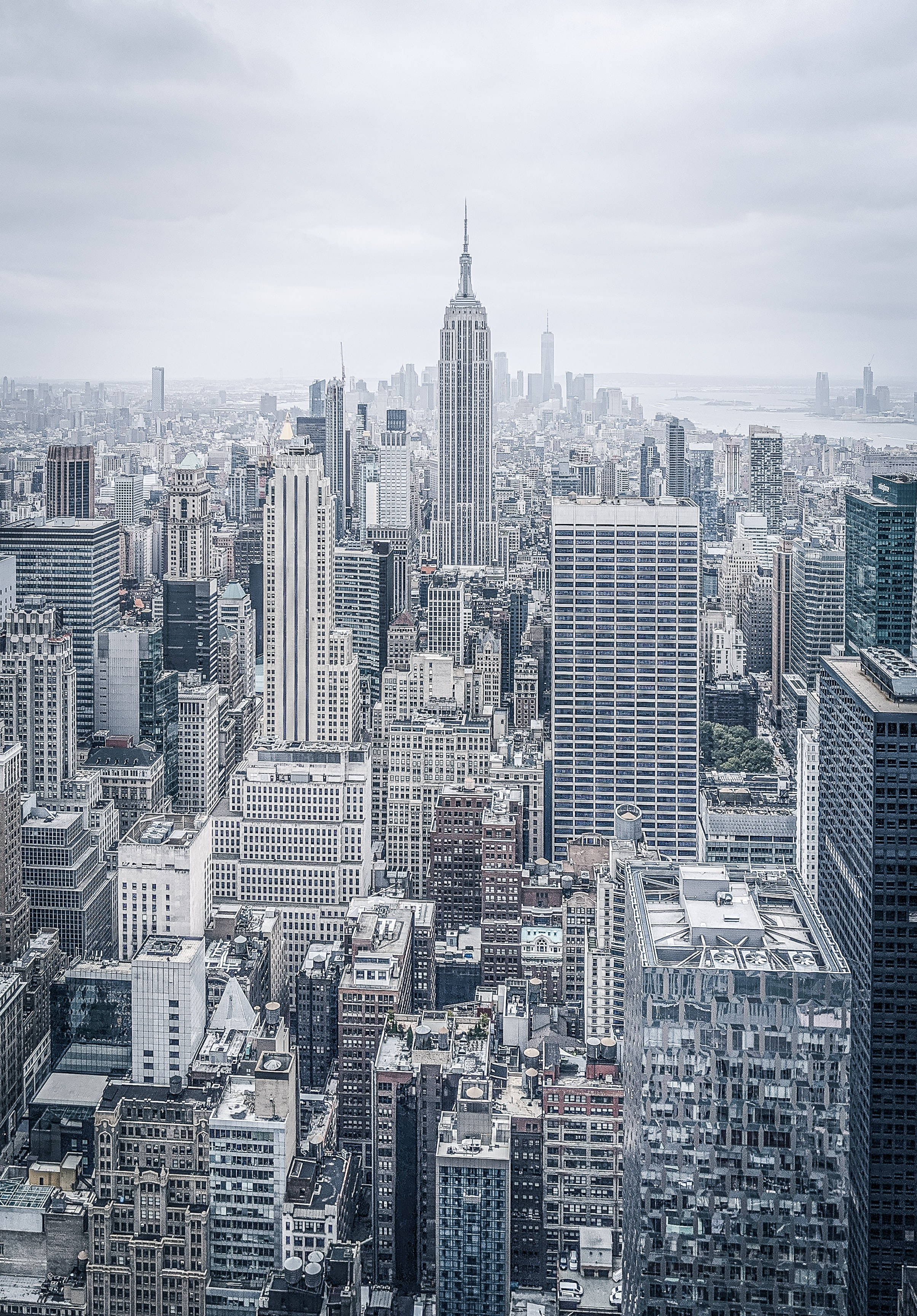 Architecture Of New York City Skyscrapers Picha ya Ukuta