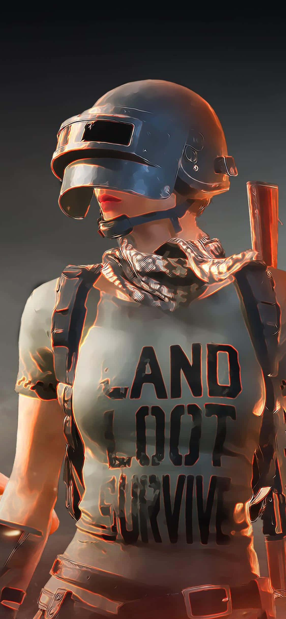 Land, Loot, Survive PUBG iPhone Picha ya Ukuta
