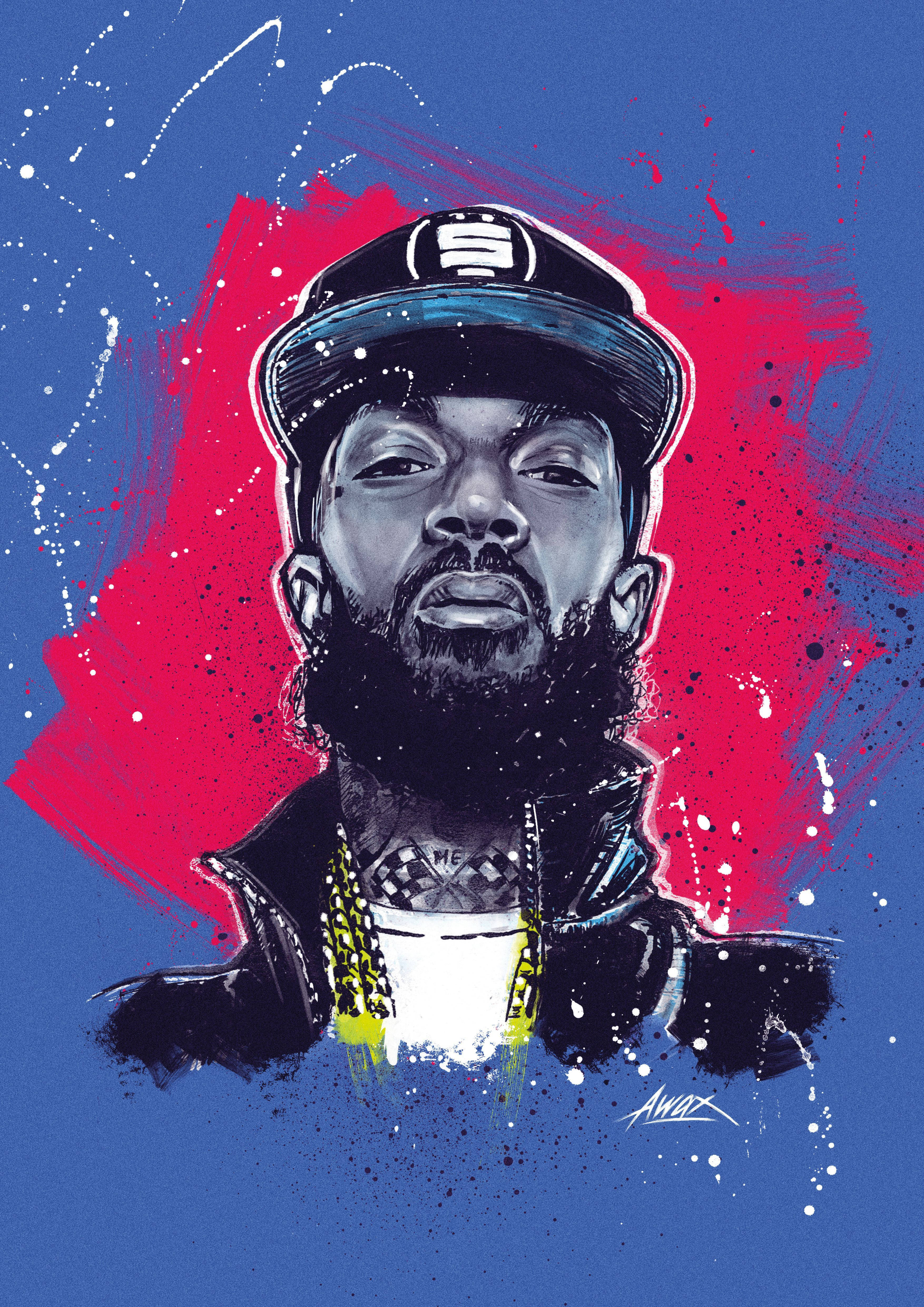 Art About Nipsey Hussle Picha ya Ukuta