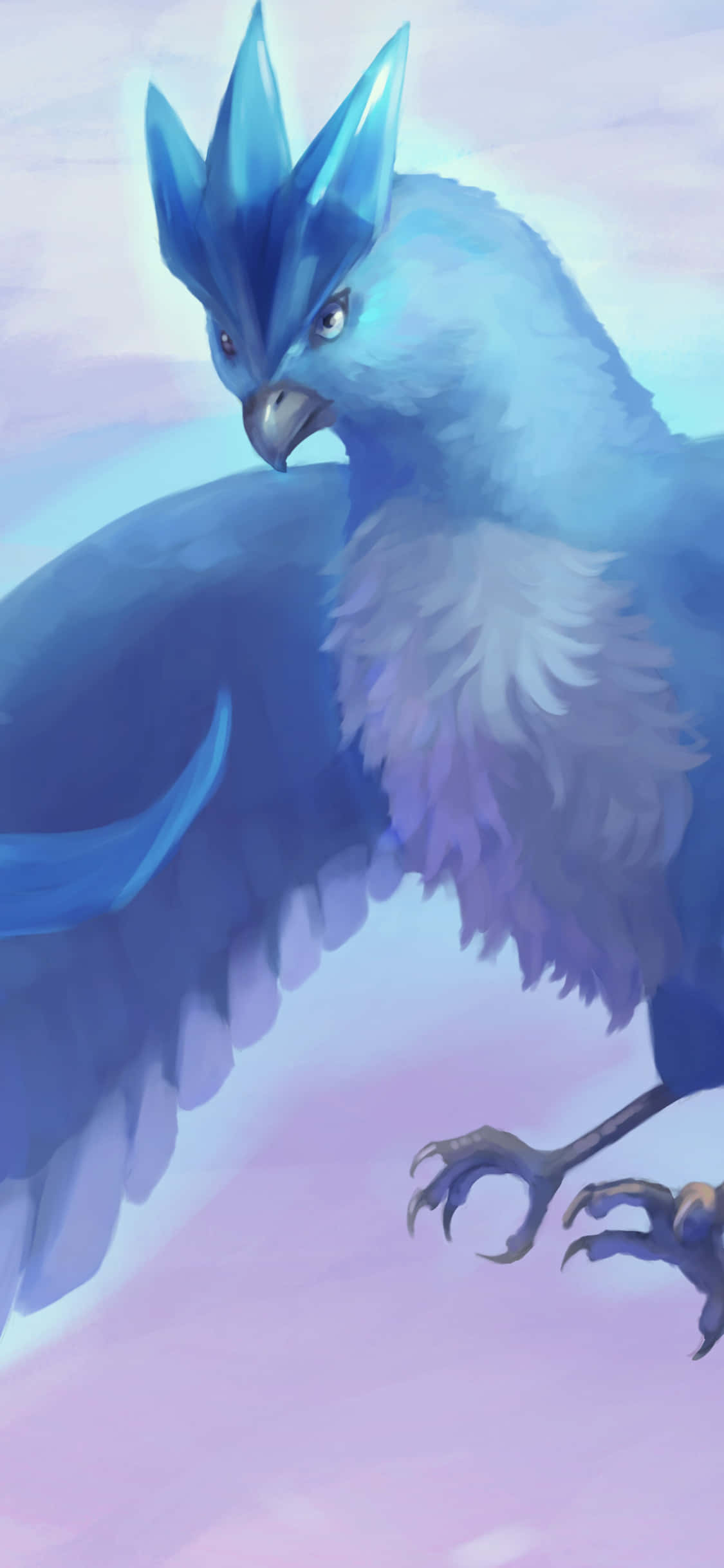 Articuno katika Mandhari ya Pastel Gradient Picha ya Ukuta