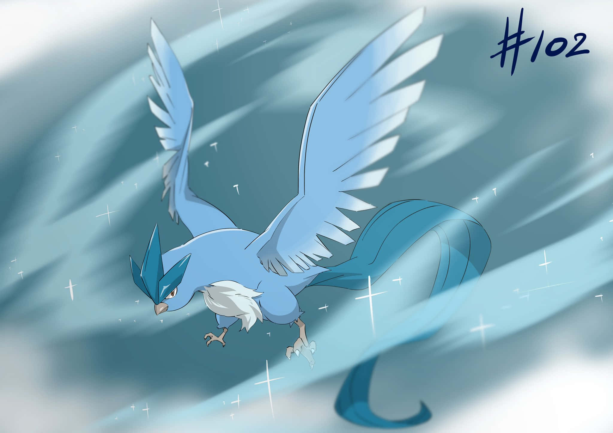 Articuno Na Maandishi #102 Picha ya Ukuta