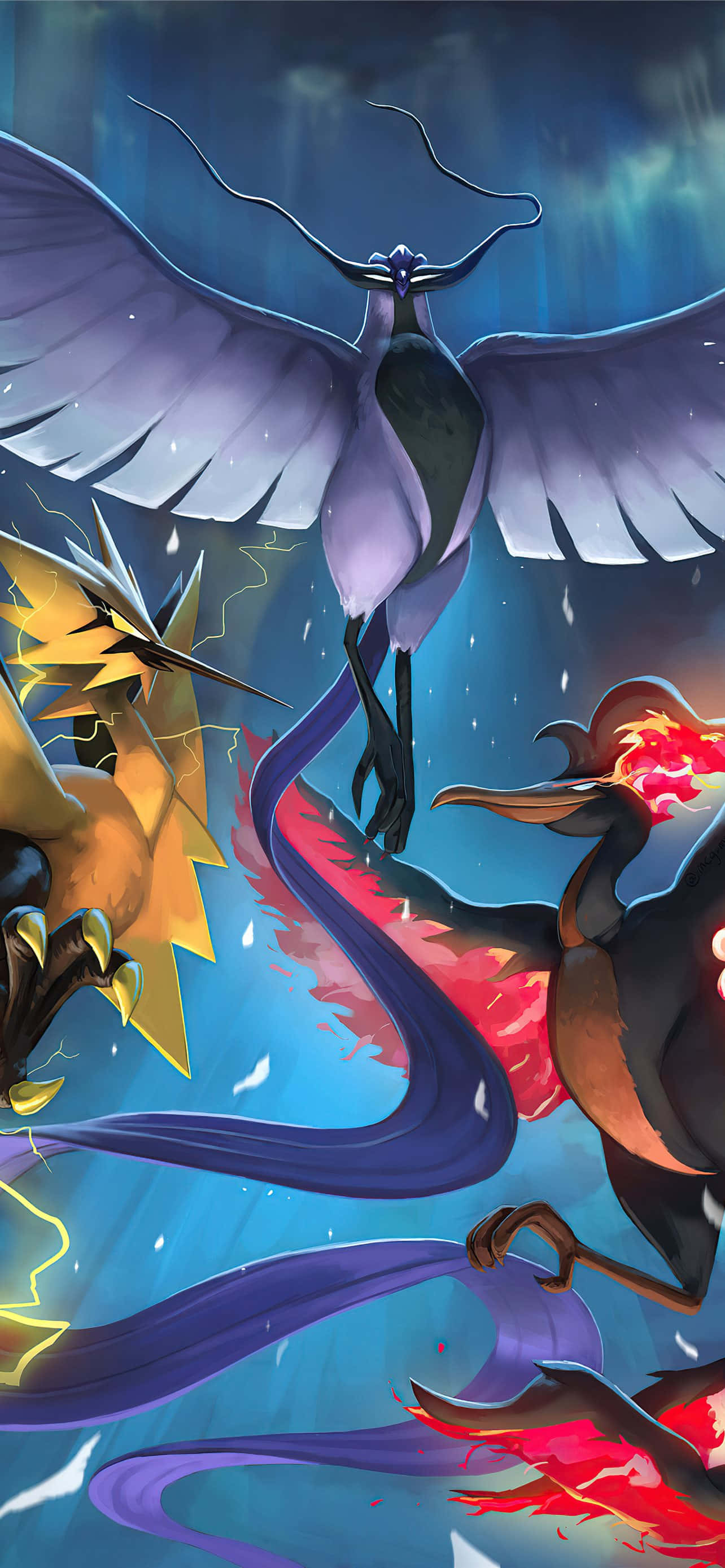 Articuno, Zapdos, na Moltres wa Galar Picha ya Ukuta