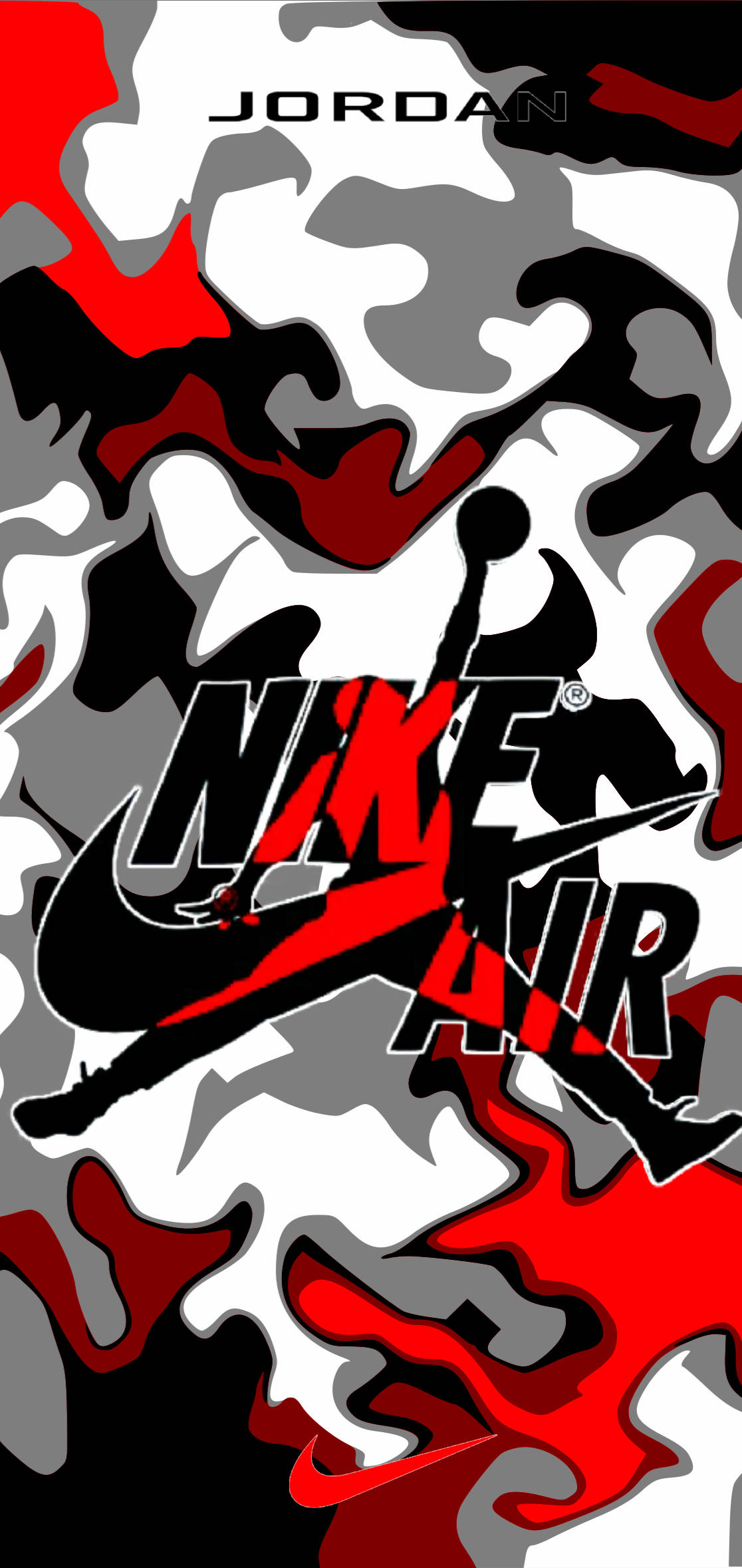 Artist Creates Unique Nike-Themed Graffiti Mural Picha ya Ukuta